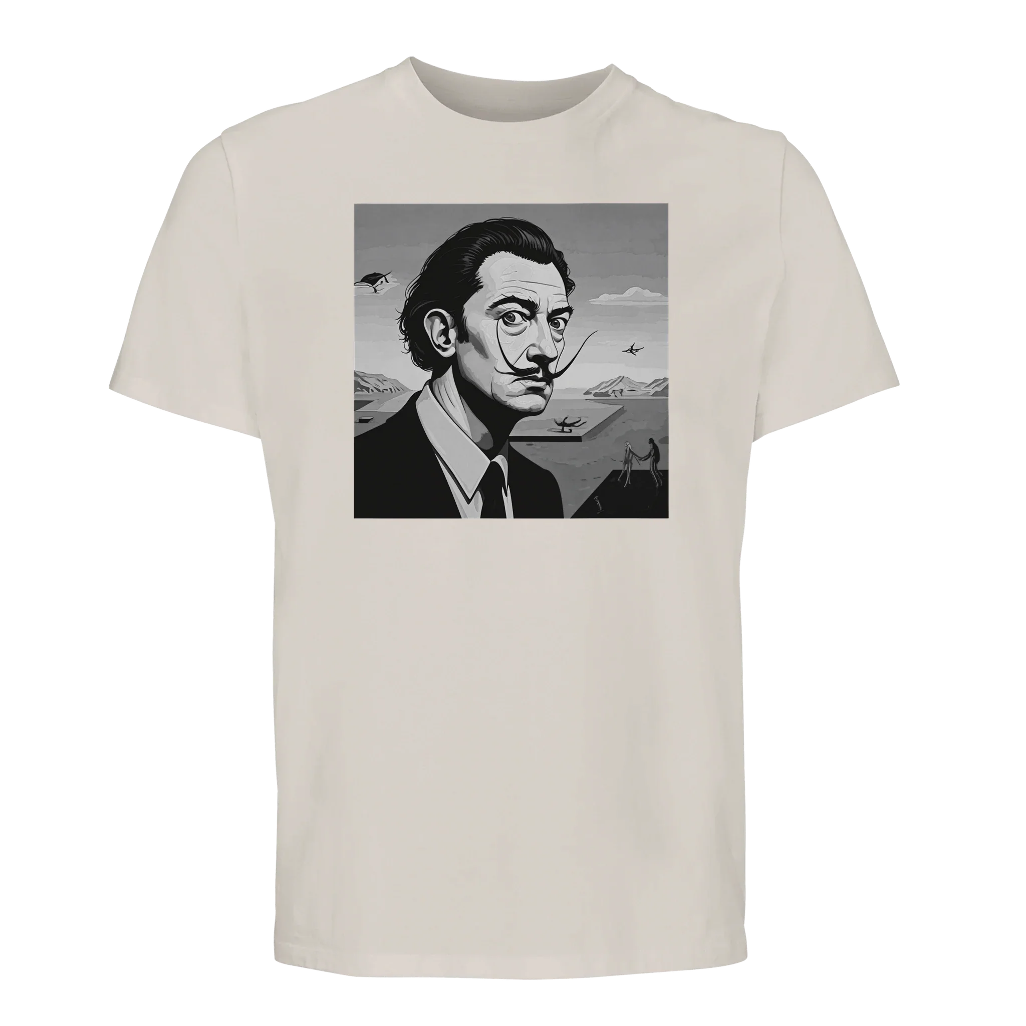 Surrealist Salvador Dali Portrait/Sustainable-Organic-Cotton-Apparel