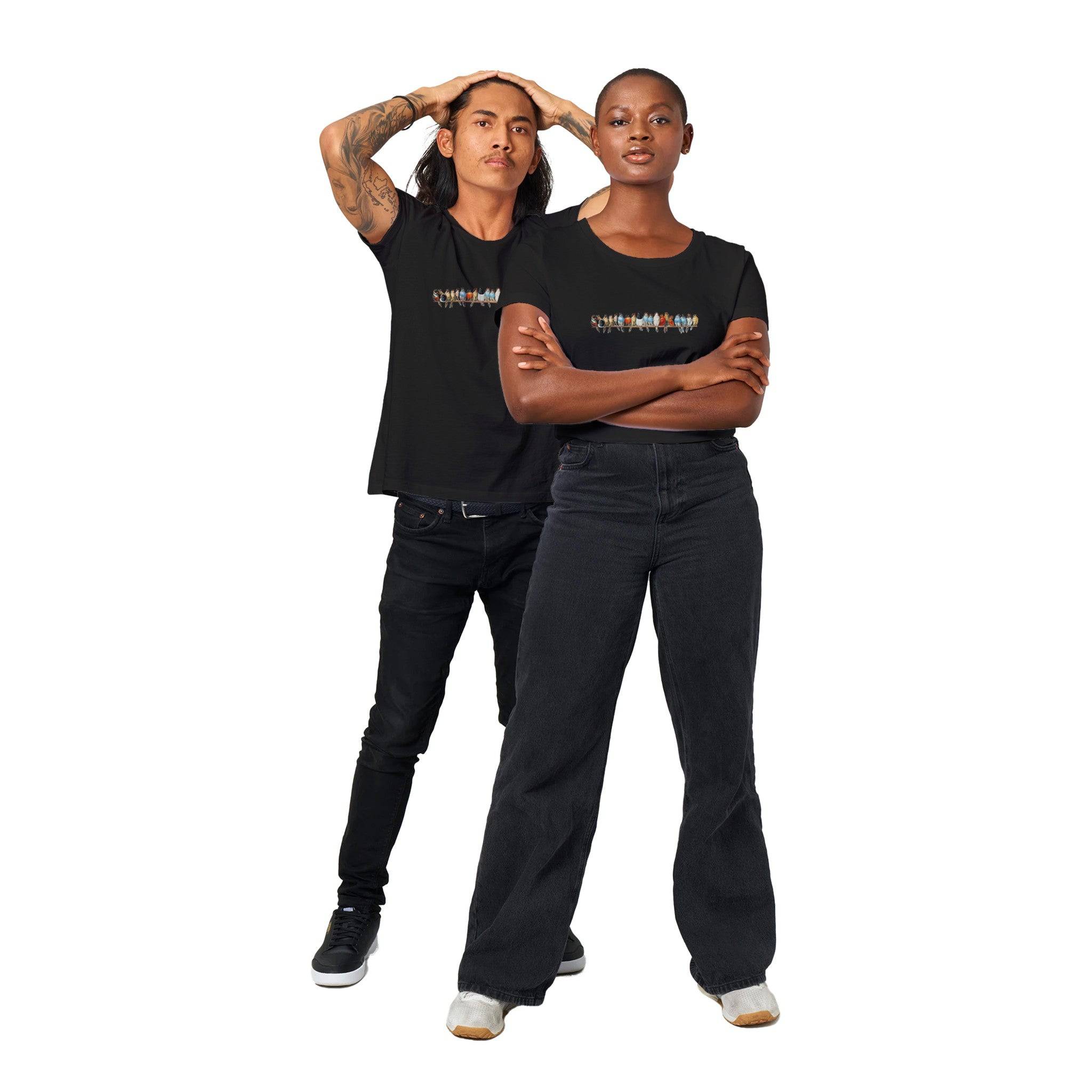 100% Organic Unisex T-shirt/Birds-On-The-Wire