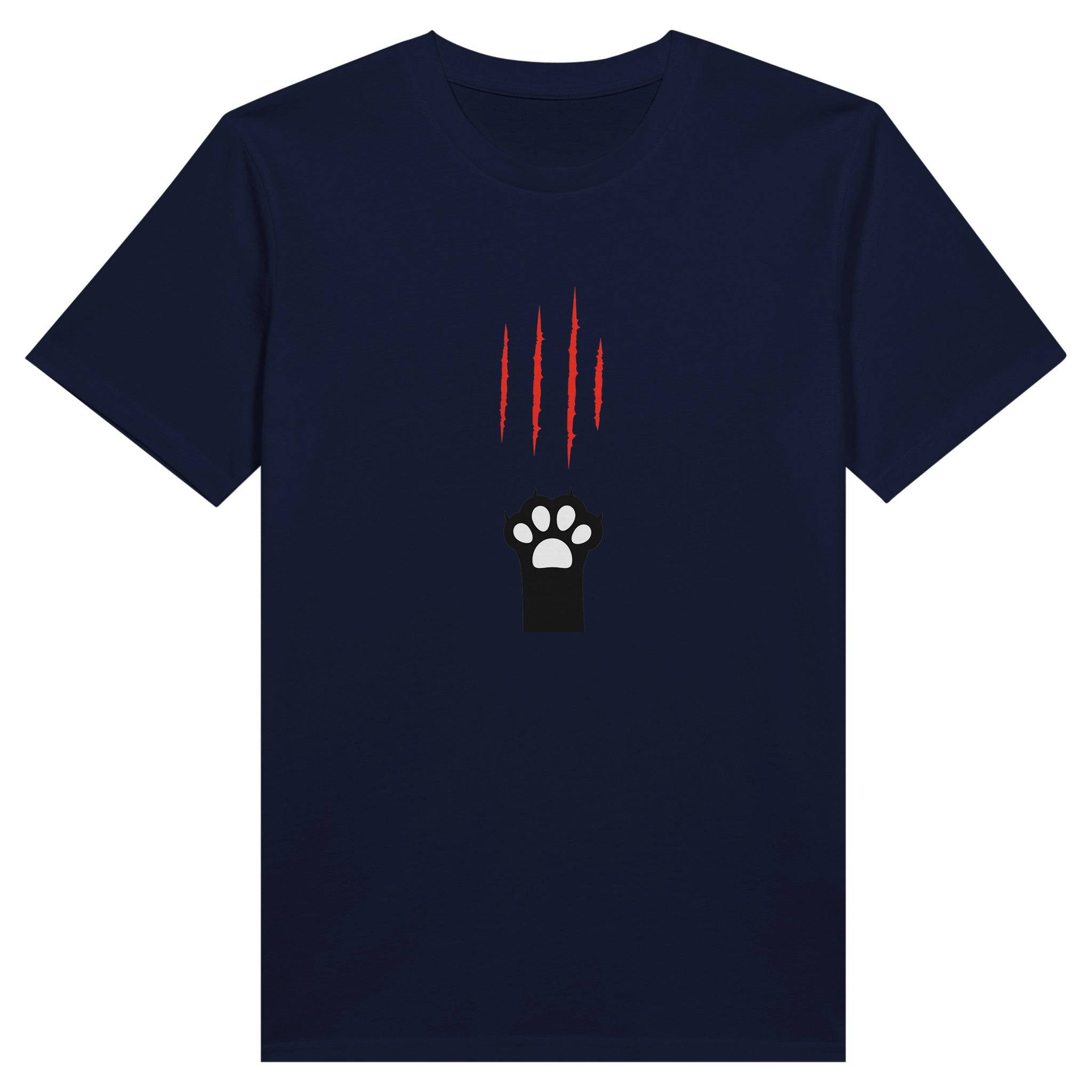 100% Organic Unisex T-shirt/Cat-Paw-Scratch