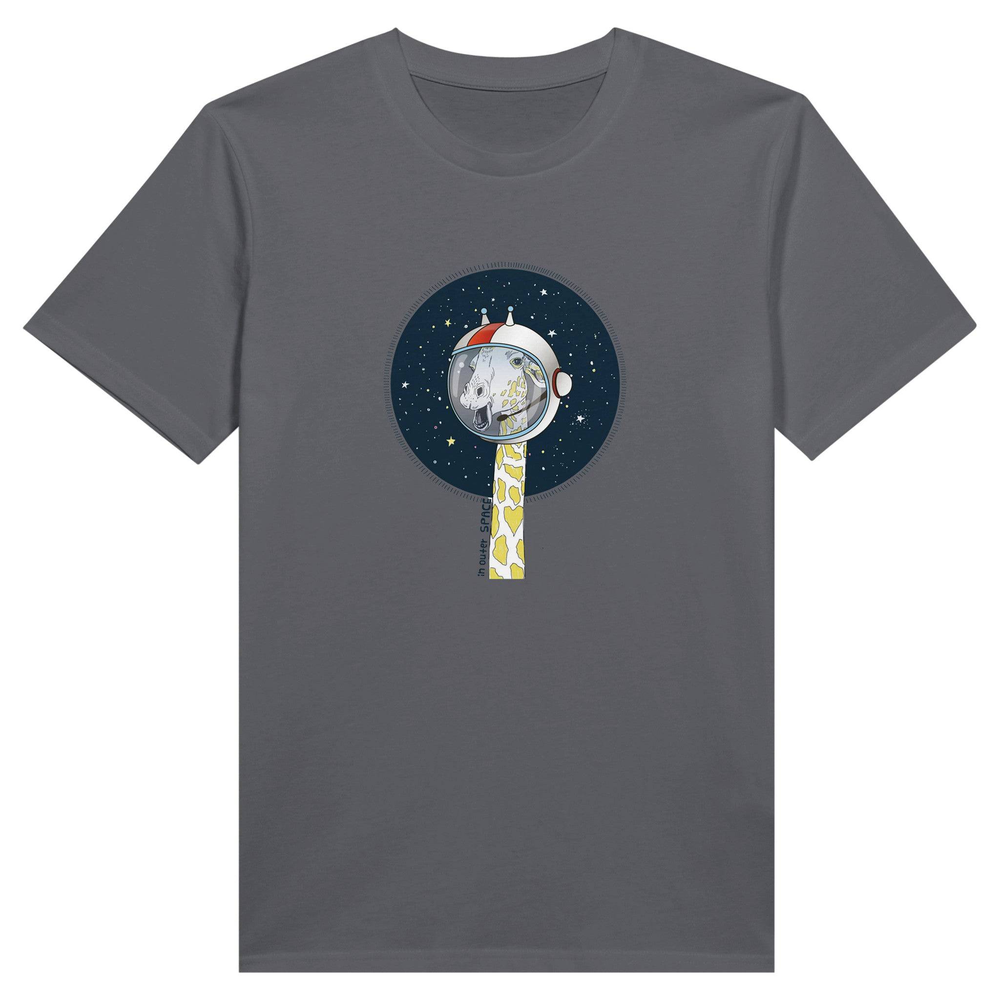 100% Organic Unisex T-shirt/Giraffe-Astronaut