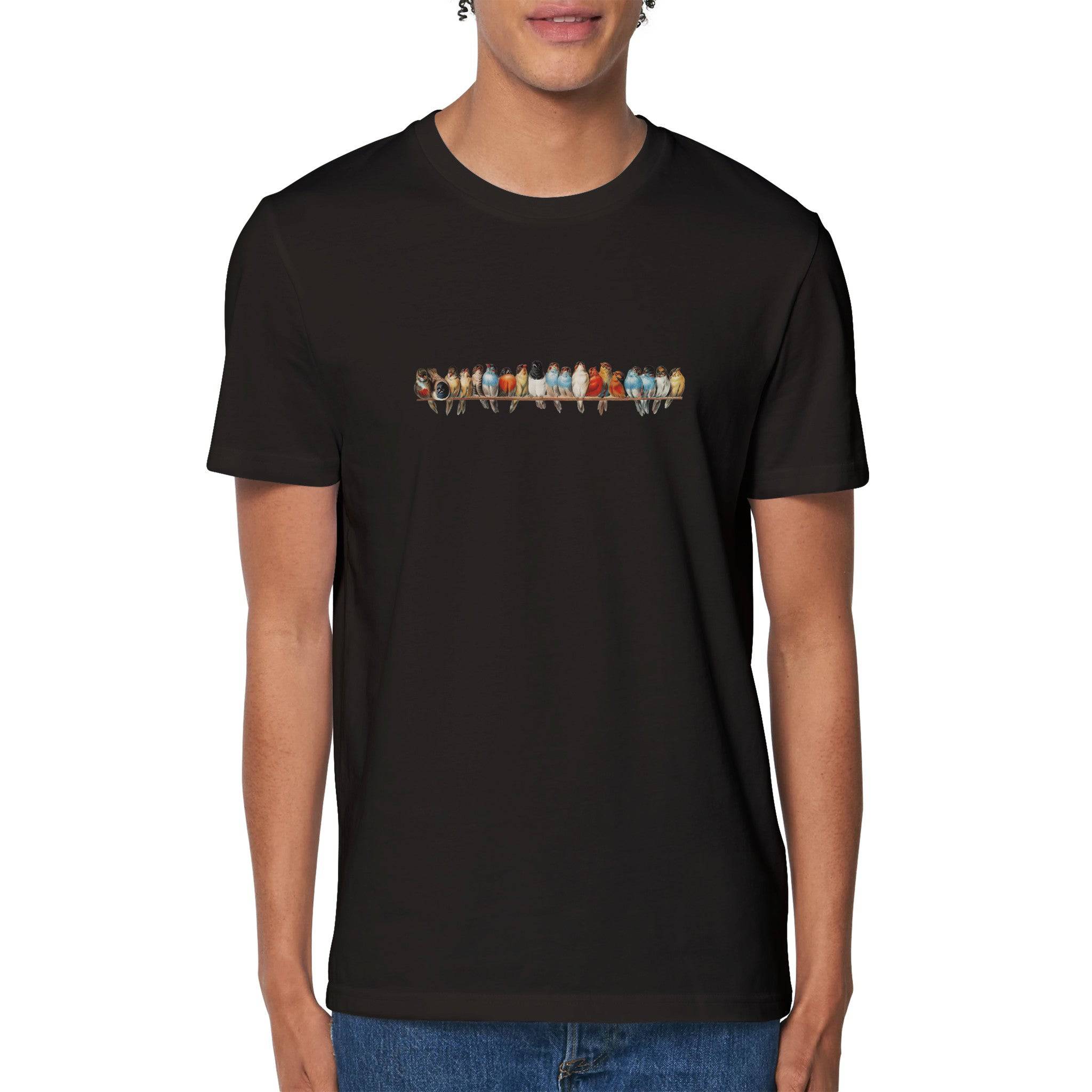 100% Organic Unisex T-shirt/Birds-On-The-Wire