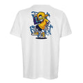 Organic Oversized T-shirt/Urban Vibe : Street-Style Skeleton Graphic