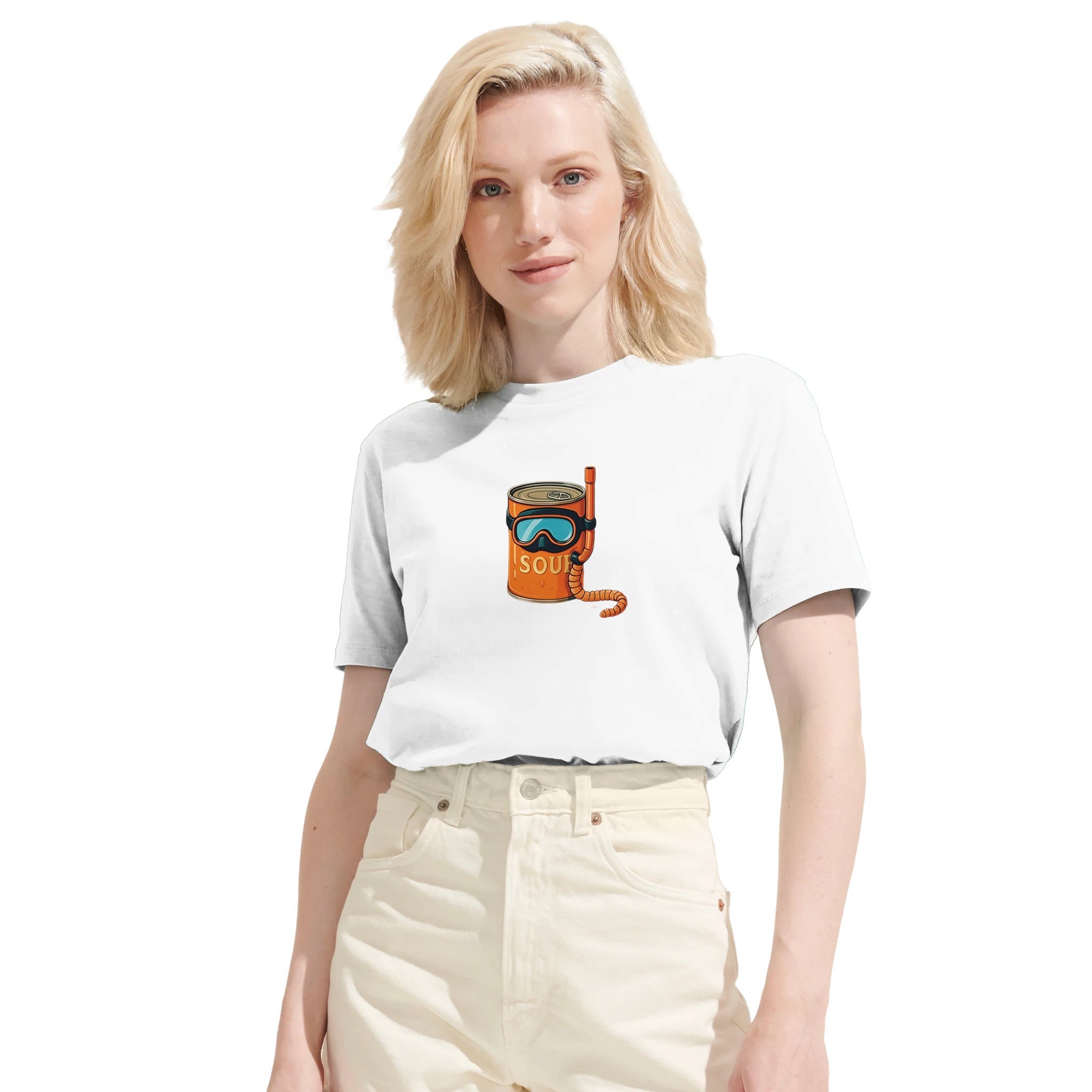 Diving Soup Can Graphic Tee/Sustainable-Organic-Cotton-Apparel