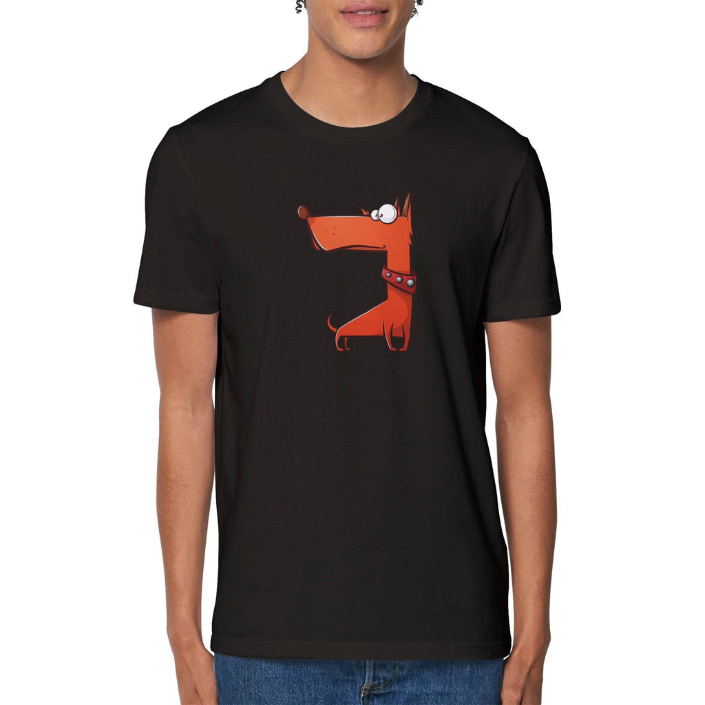 100% Organic Unisex T-shirt/Funny-Orange-Dog