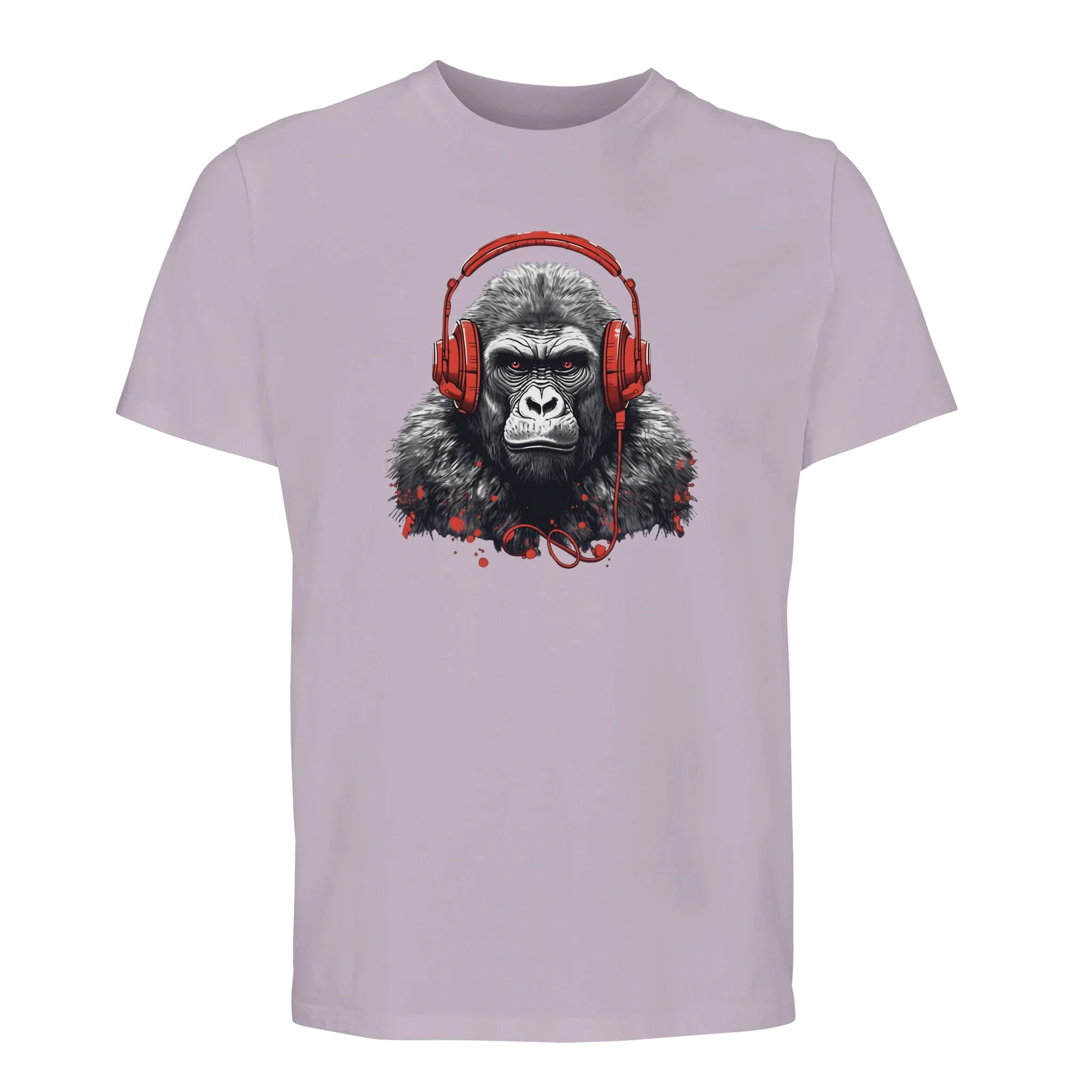 100% Organic Unisex T-shirt/Gorilla-Headphones
