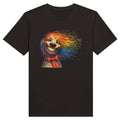 100% Organic Unisex T-shirt/Colorful-Hairy-Dog-Face