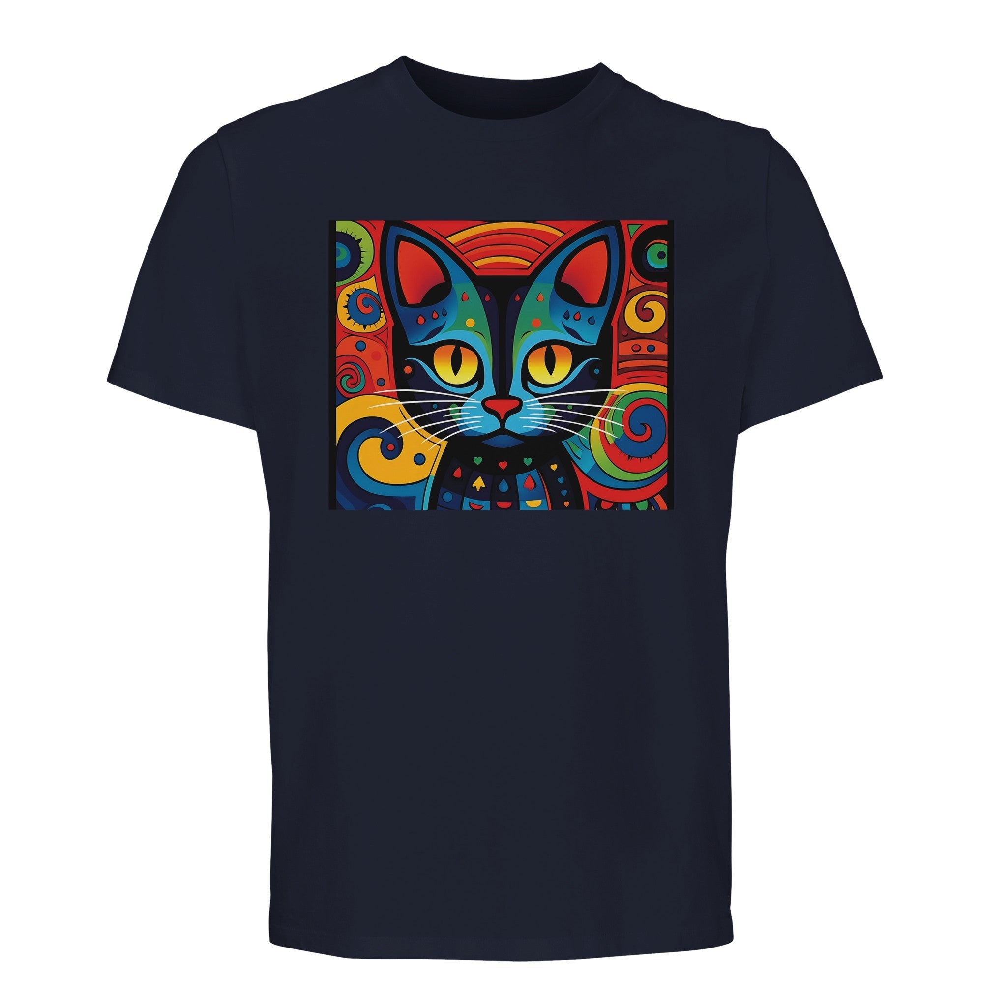 100% Organic Unisex T-shirt/Abstract-Colorful-Cat-Face - Organic In Conversion Unisex T-shirt | SOL'S Legend 03981