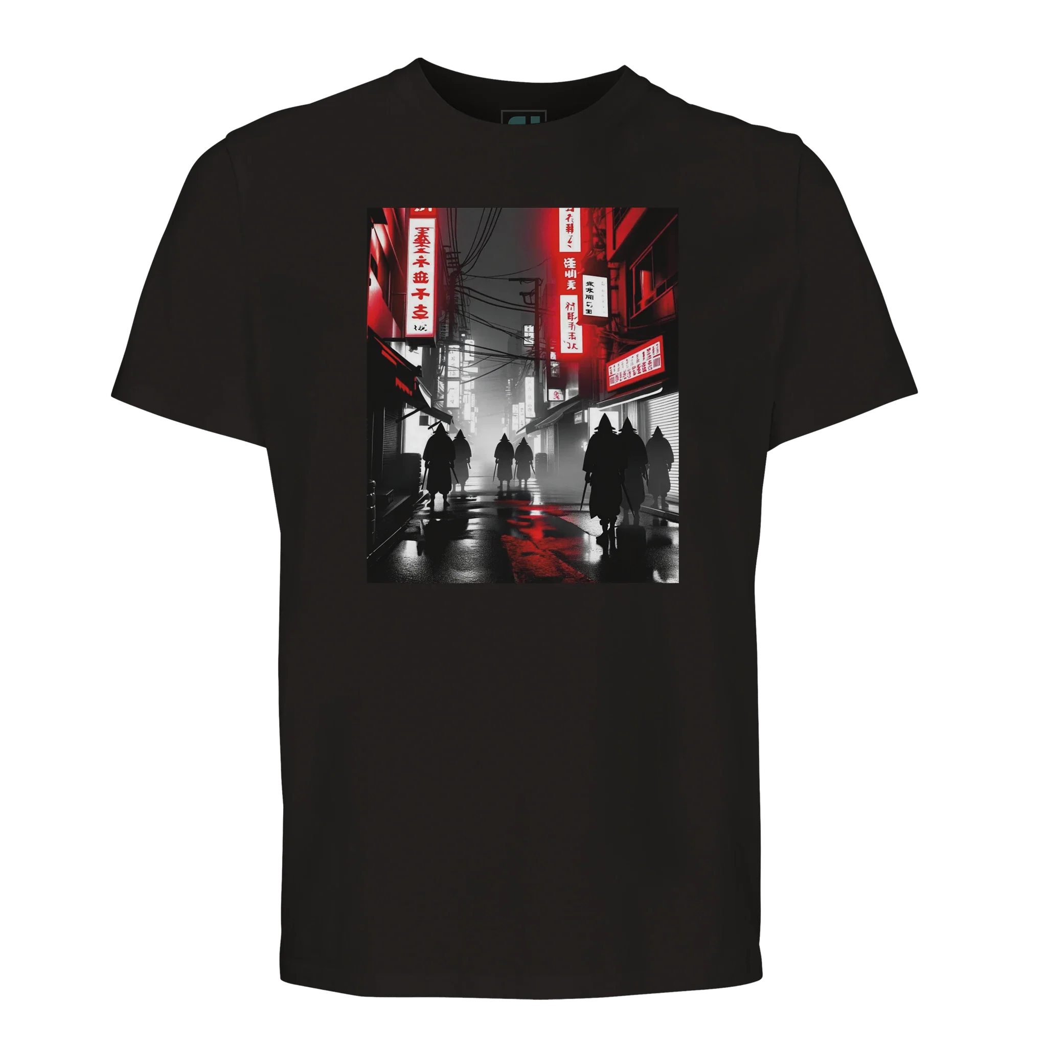 Samurai at Tokyo Street T-Shirt /Sustainable-Organic-Cotton-Apparel