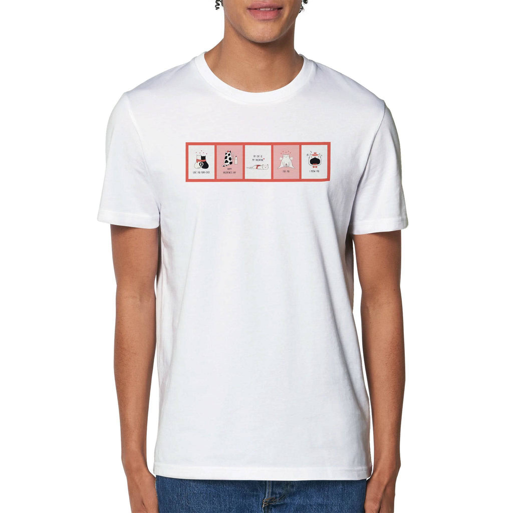 100% Organic Unisex T-shirt/Cats-In-Windows
