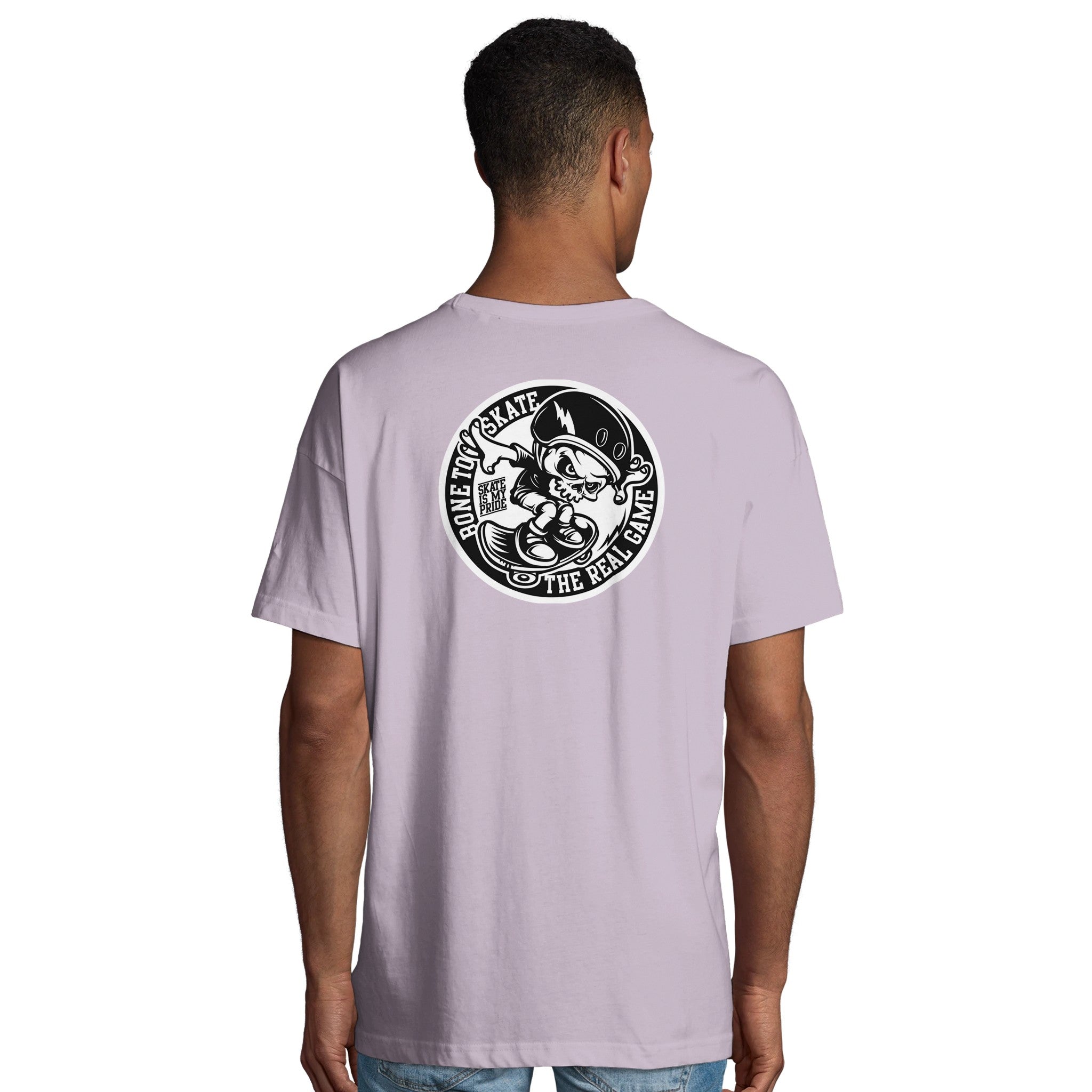 Organic Oversized T-shirt/Skate Till You're Bone Dry:  for Skaters & Streetwear Fans
