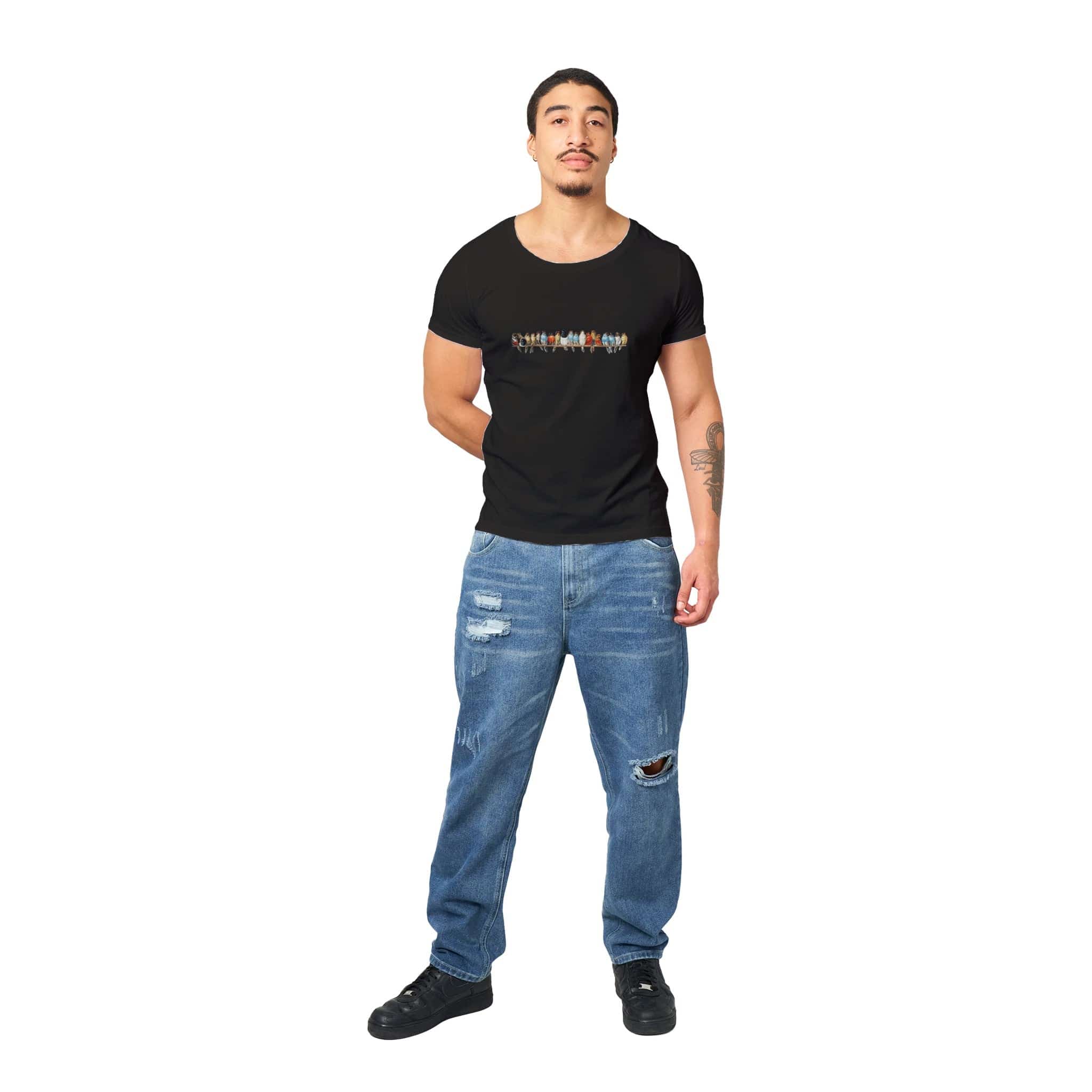 100% Organic Unisex T-shirt/Birds-On-The-Wire