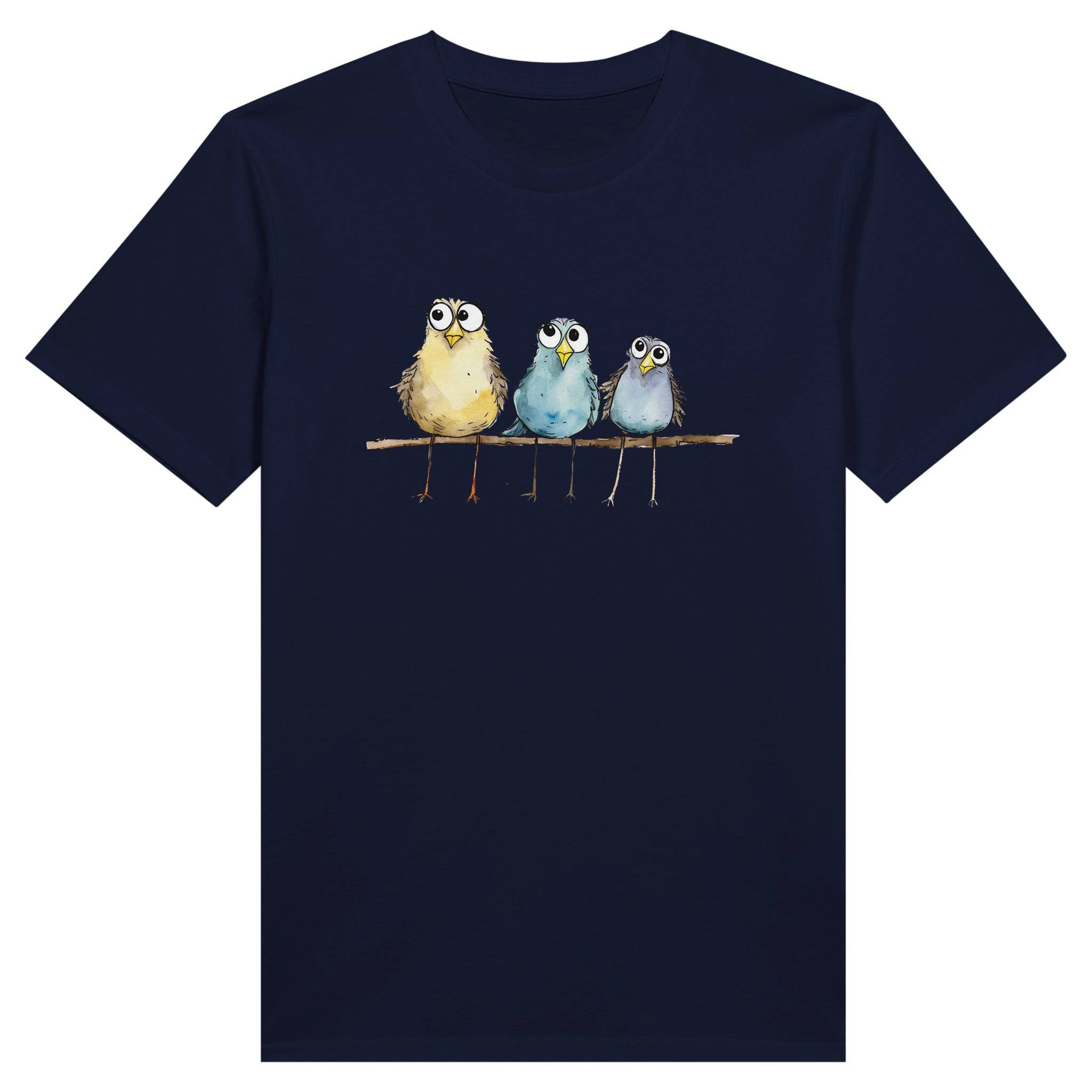 100% Organic Unisex T-shirt/3-Birds-On-A-Branch