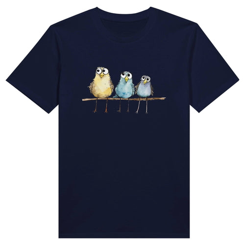100% Organic Unisex T-shirt/3-Birds-On-A-Branch