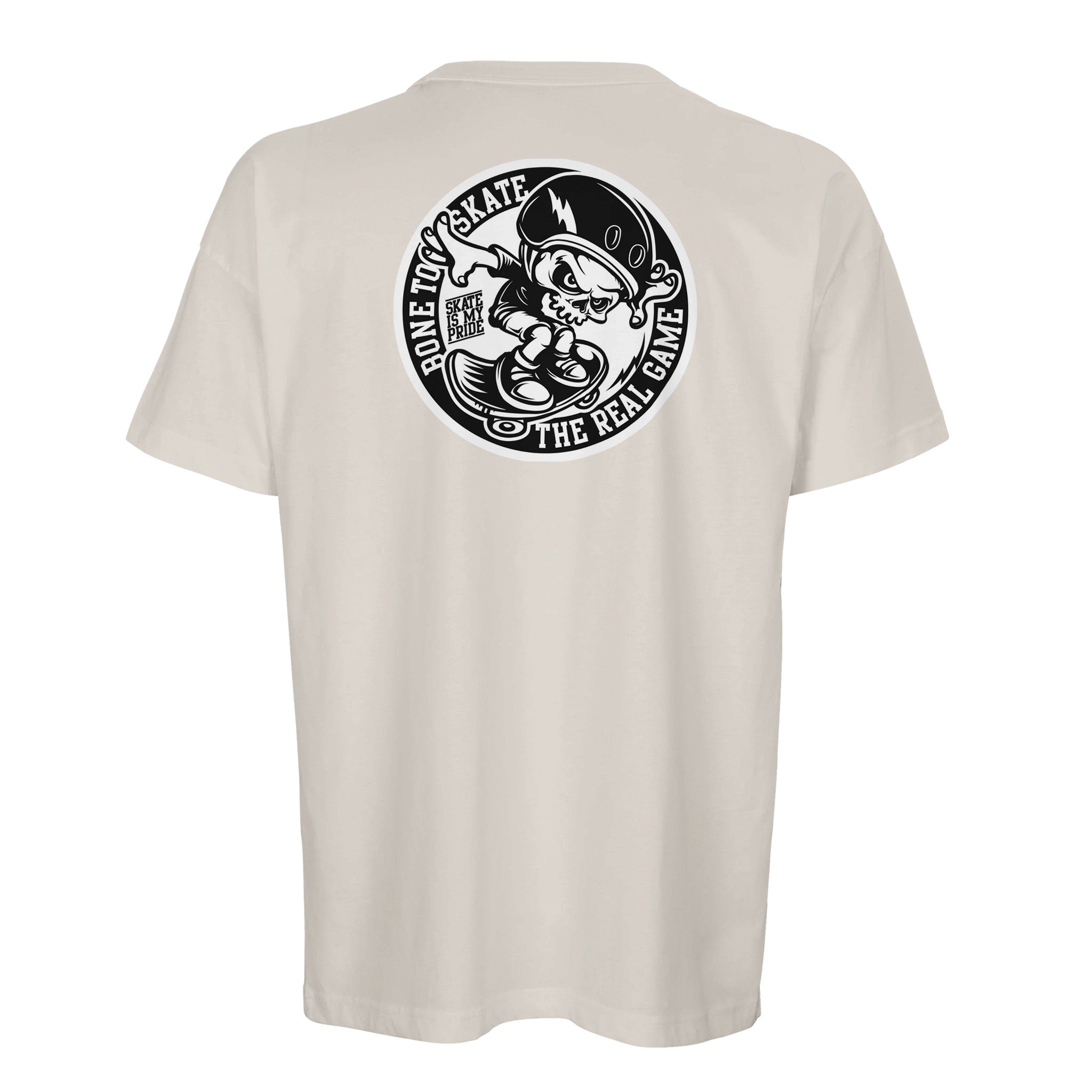 Organic Oversized T-shirt/Skate Till You're Bone Dry:  for Skaters & Streetwear Fans
