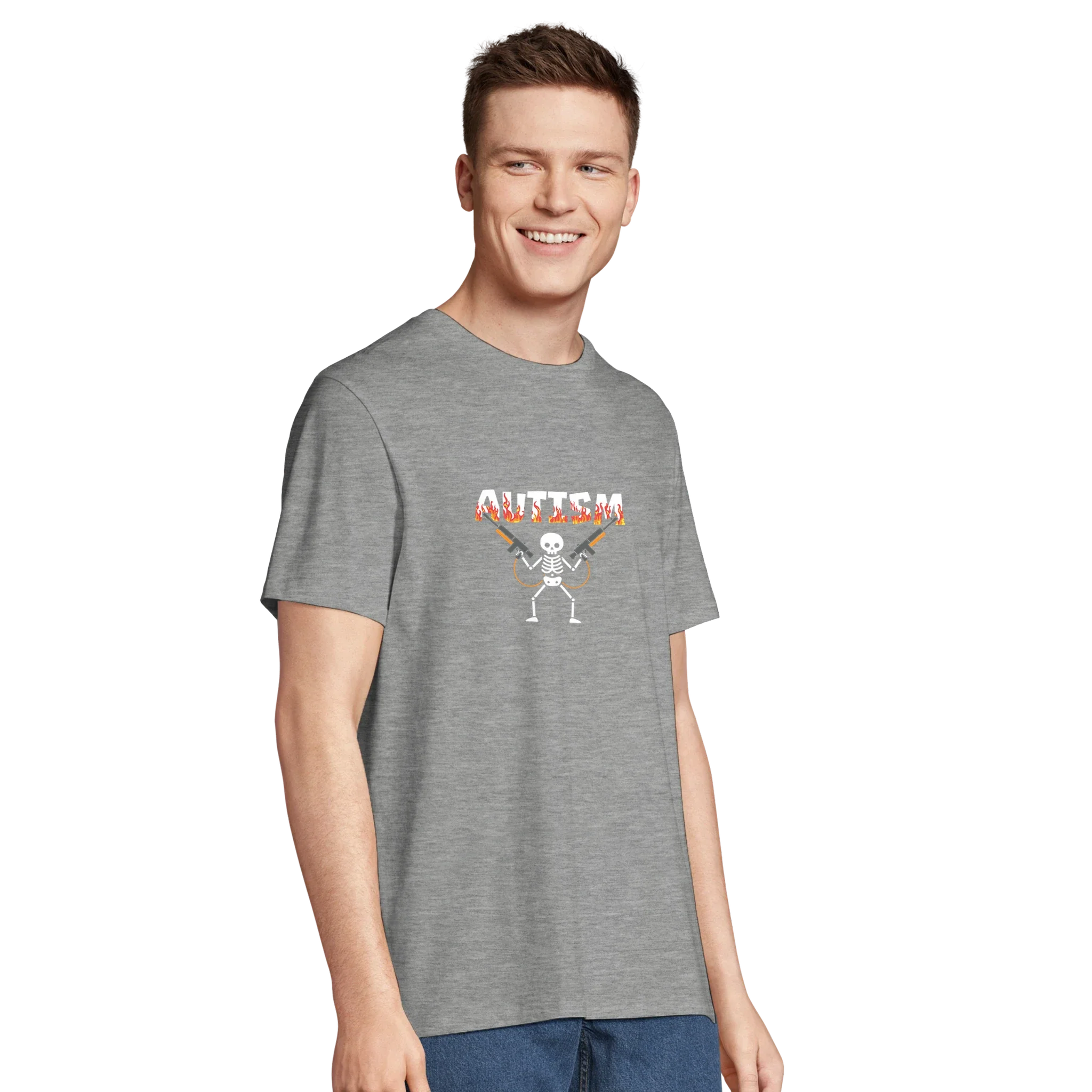 100% Organic unisex T-shirt/Autism-Skeleton