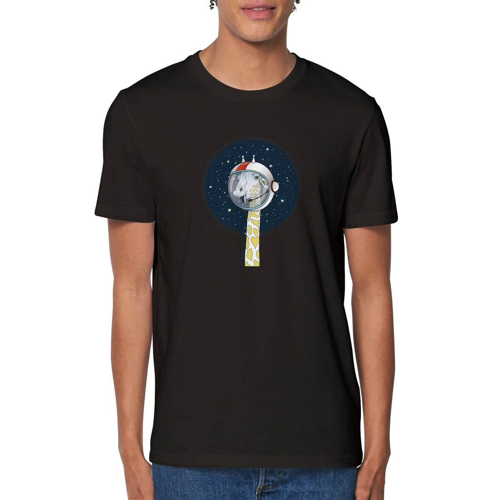 100% Organic Unisex T-shirt/Giraffe-Astronaut