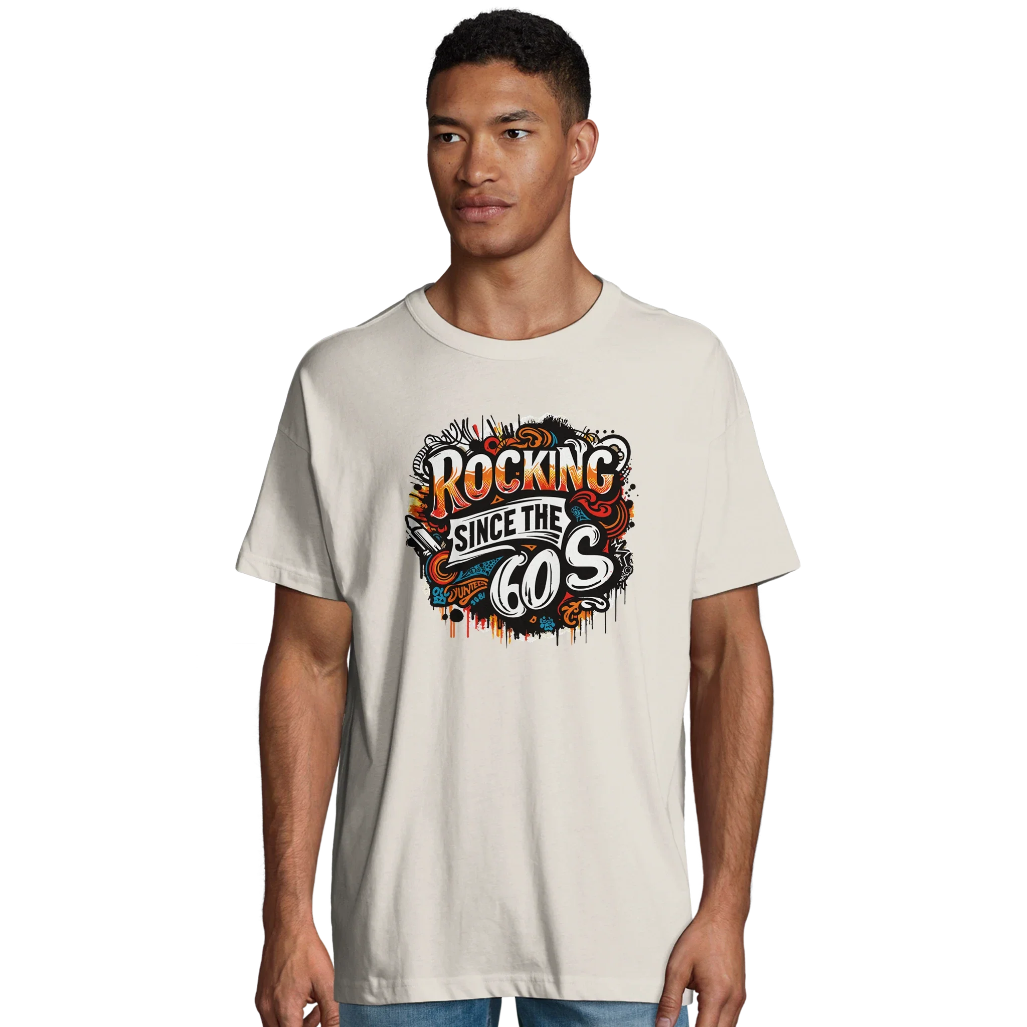 Organic Oversized T-shirt/Rocking-60's