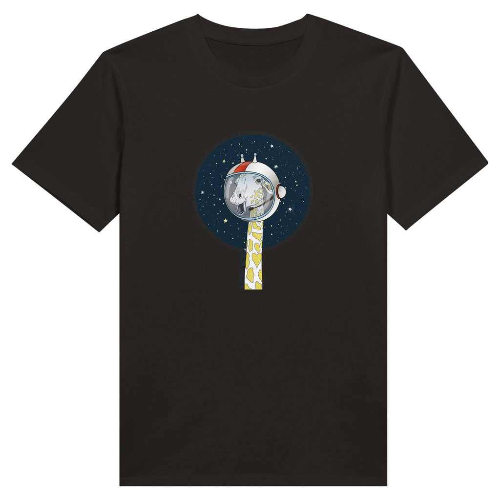 100% Organic Unisex T-shirt/Giraffe-Astronaut