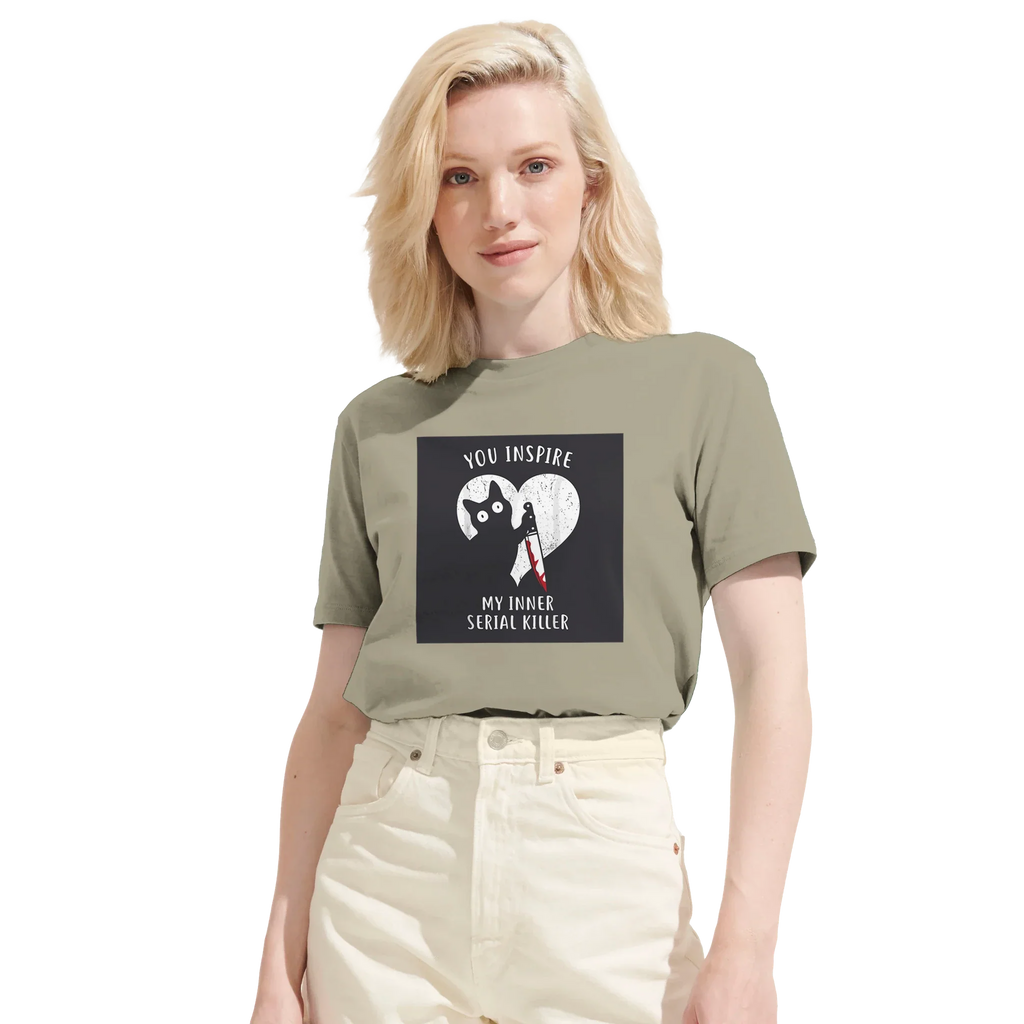100% Organic Unisex T-shirt/Cat-Serial-Killer