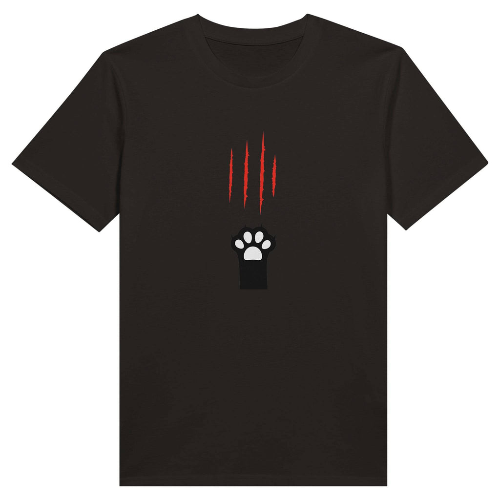 100% Organic Unisex T-shirt/Cat-Paw-Scratch