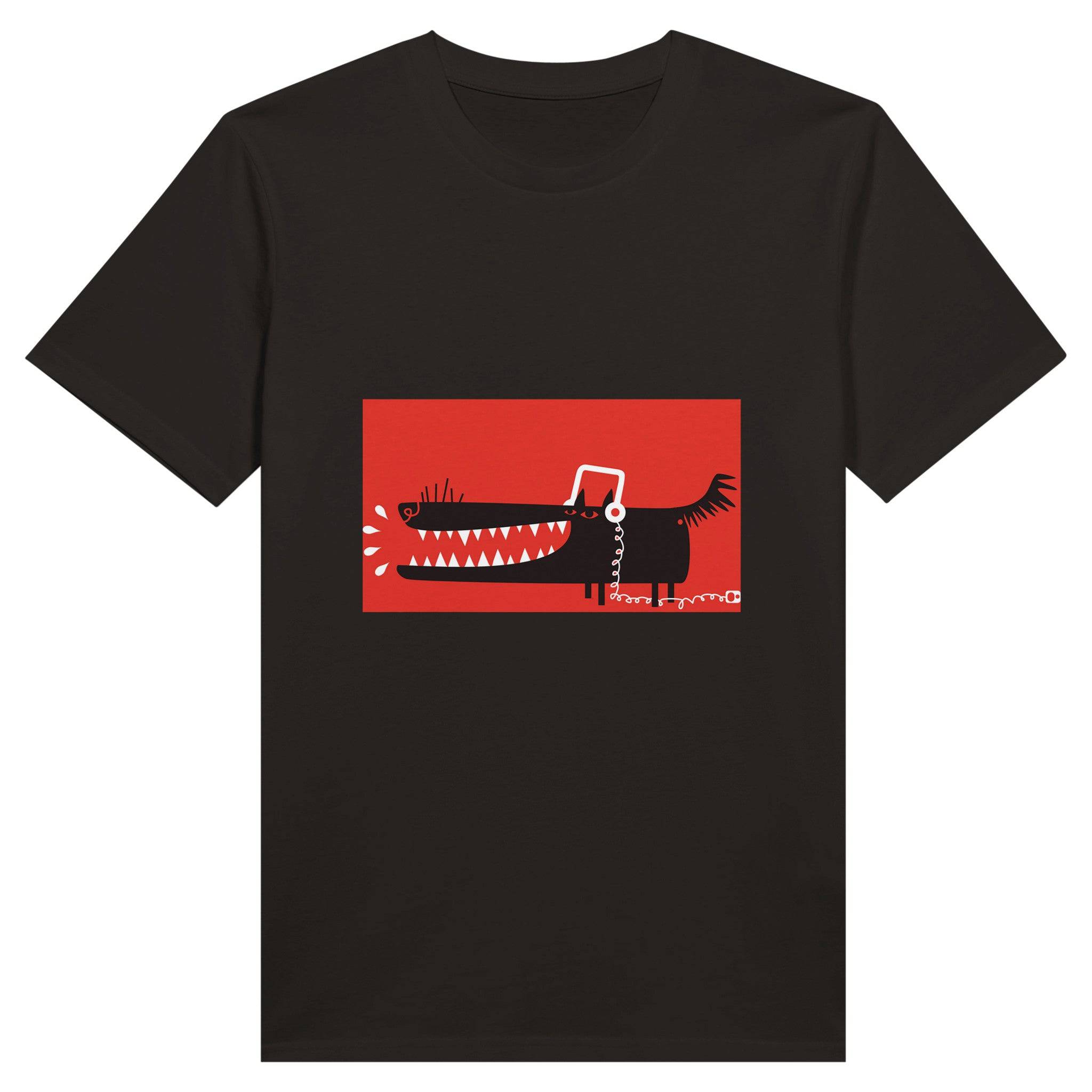 100% Organic Unisex T-shirt/Angry-Black-Dog