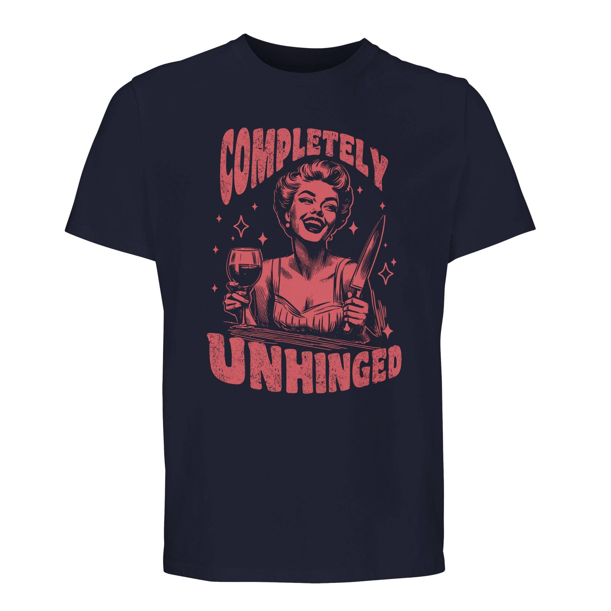 100% Organic Unisex T-shirt/Completely-Unhinged-Dark