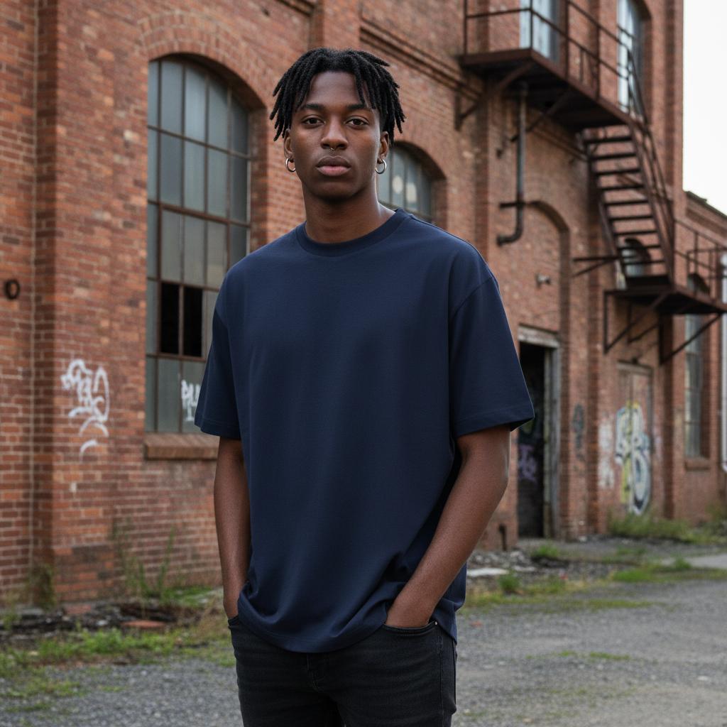 Organic Oversized T-shirt/Basketball Skeleton  - Eco-Friendly Style