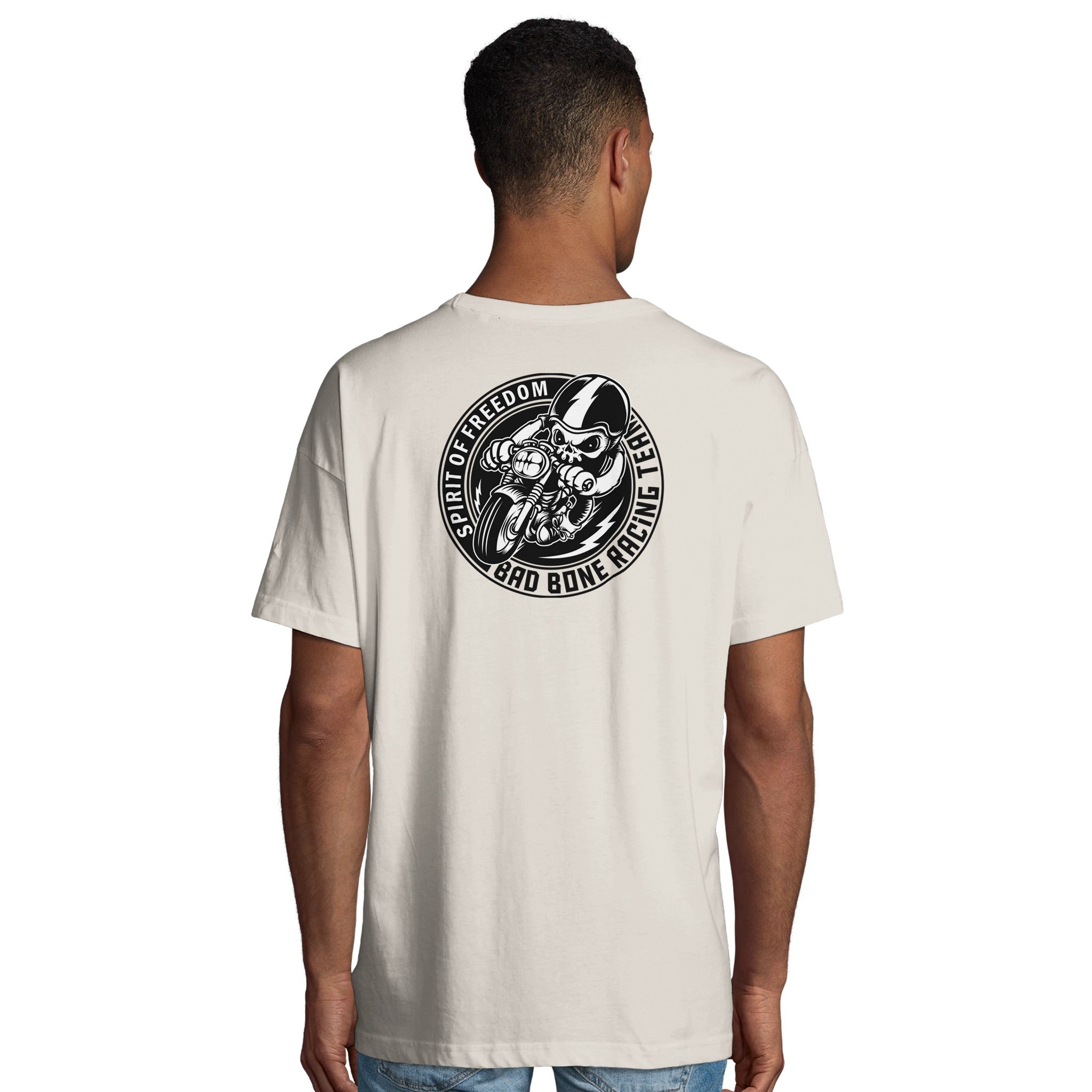 Organic Oversized T-shirt/Bad Bone Racing Team  – Unleash Your Spirit of Freedom
