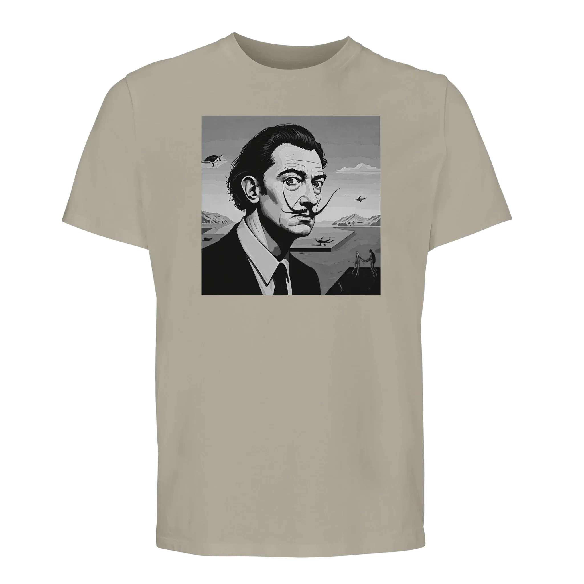 Surrealist Salvador Dali Portrait/Sustainable-Organic-Cotton-Apparel