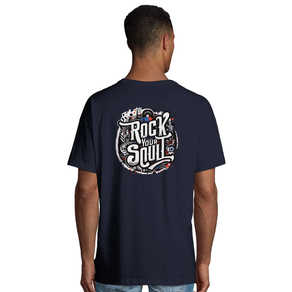Organic Oversized T-shirt/Live-Love-Rock