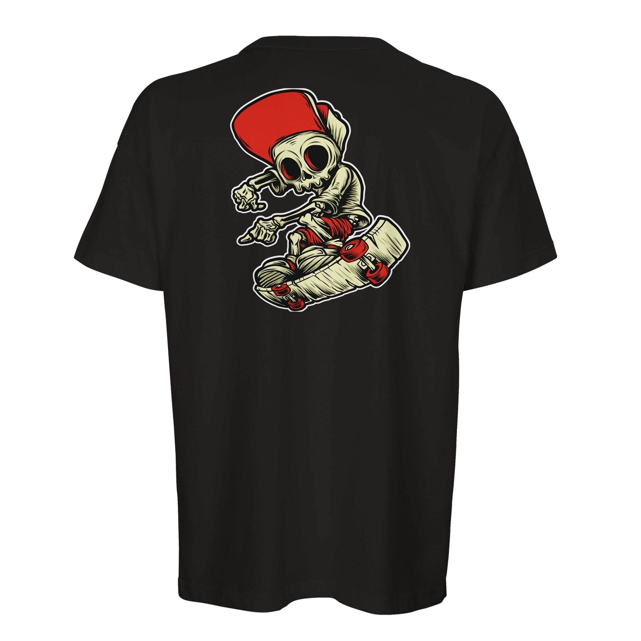 Organic Oversized T-shirt/Skater Skeleton  - Eco-Friendly Streetwear