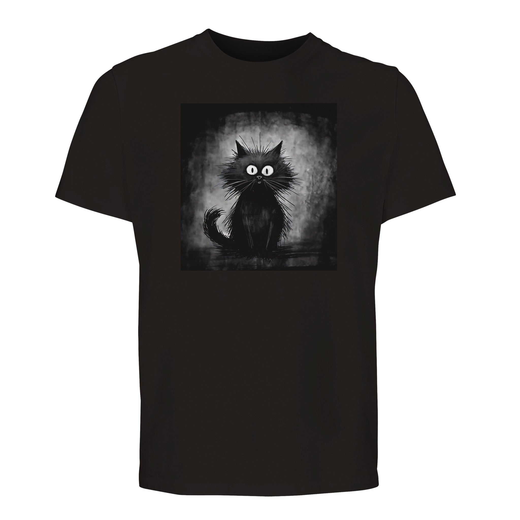 100% Organic Unisex T-shirt/Black-Cat-Drawn-On-The-Hand - Organic In Conversion Unisex T-shirt | SOL'S Legend 03981