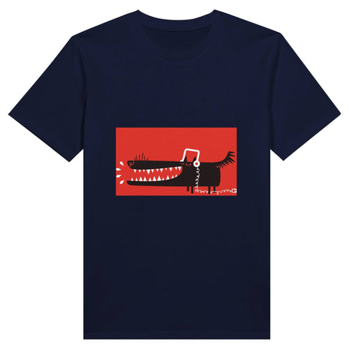 100% Organic Unisex T-shirt/Angry-Black-Dog