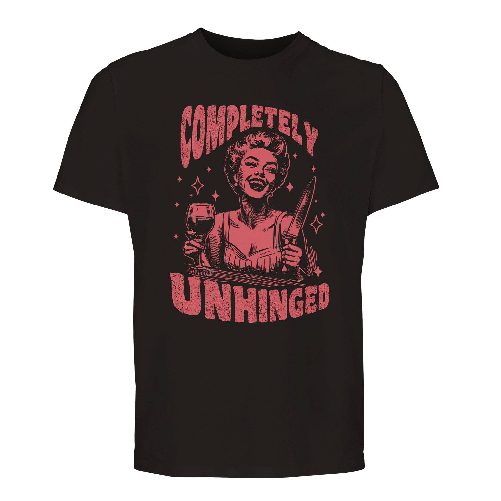 100% Organic Unisex T-shirt/Completely-Unhinged-Dark