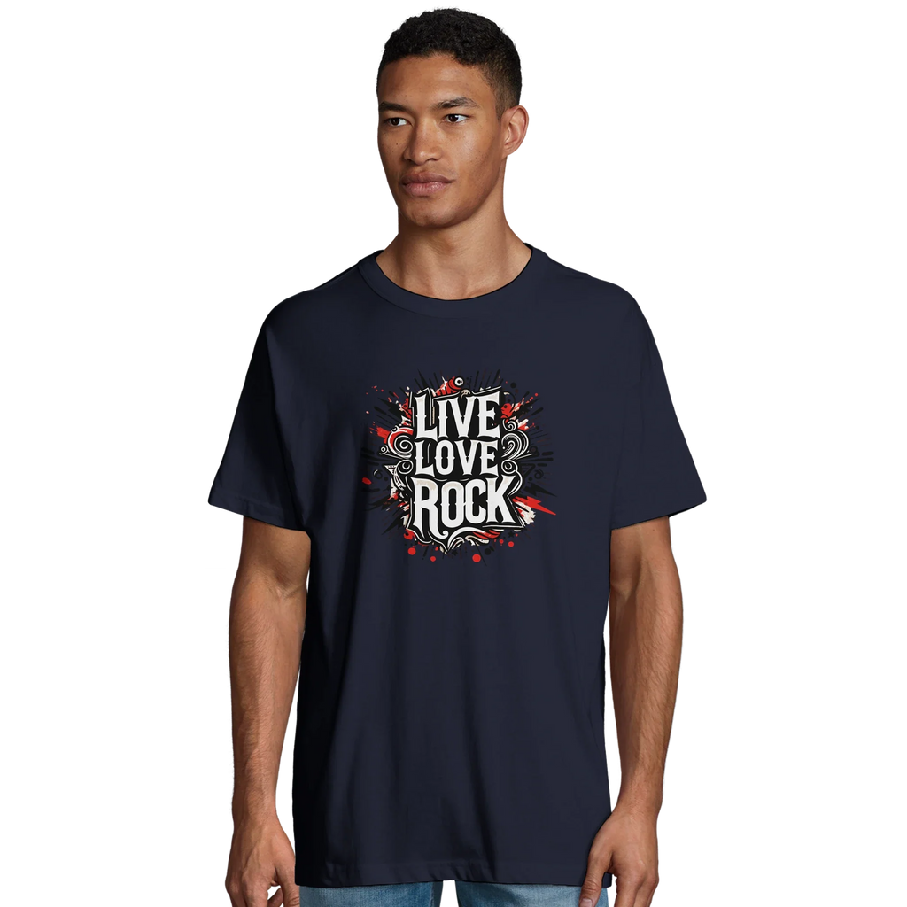Organic Oversized T-shirt/Live-Love-Rock