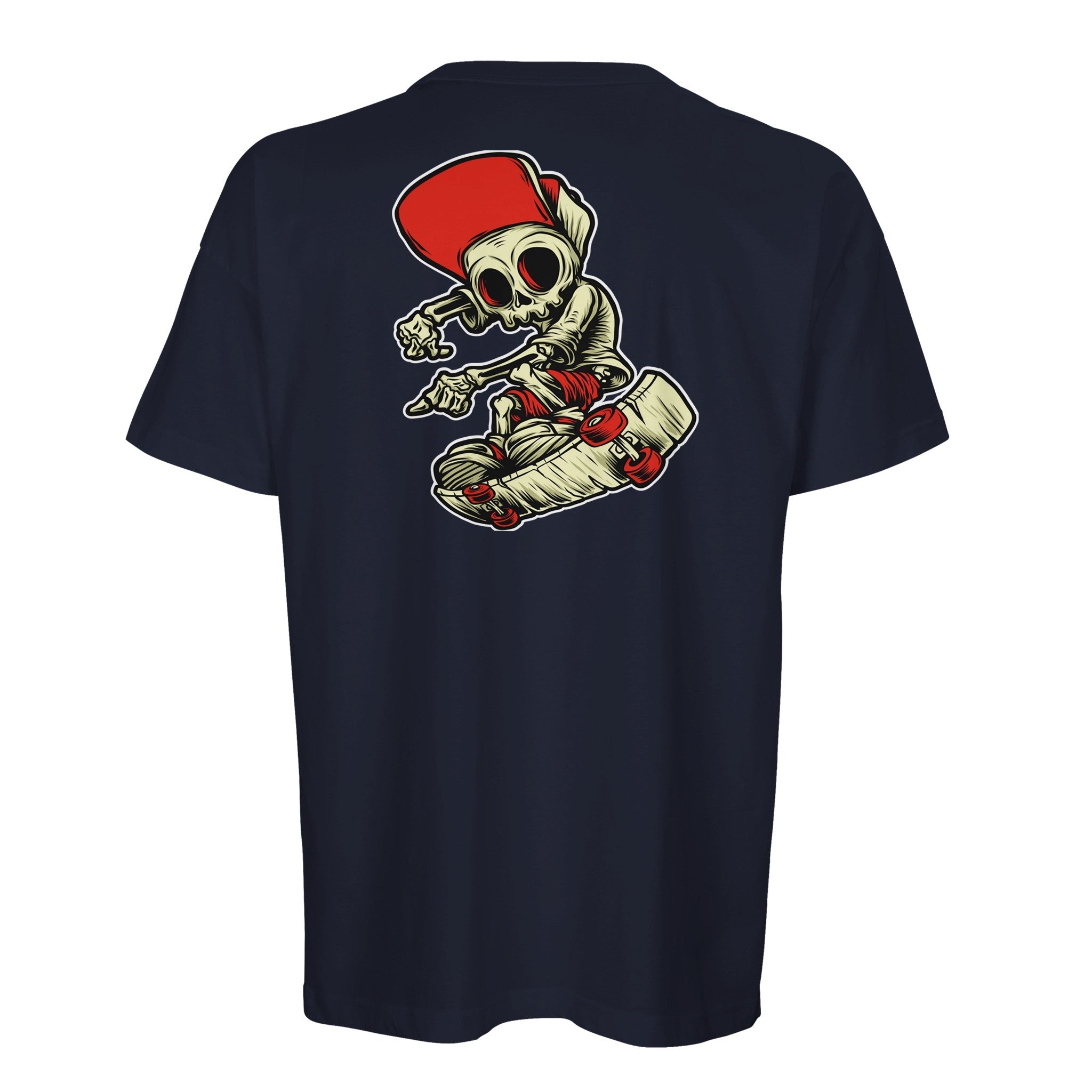 Organic Oversized T-shirt/Skater Skeleton  - Eco-Friendly Streetwear