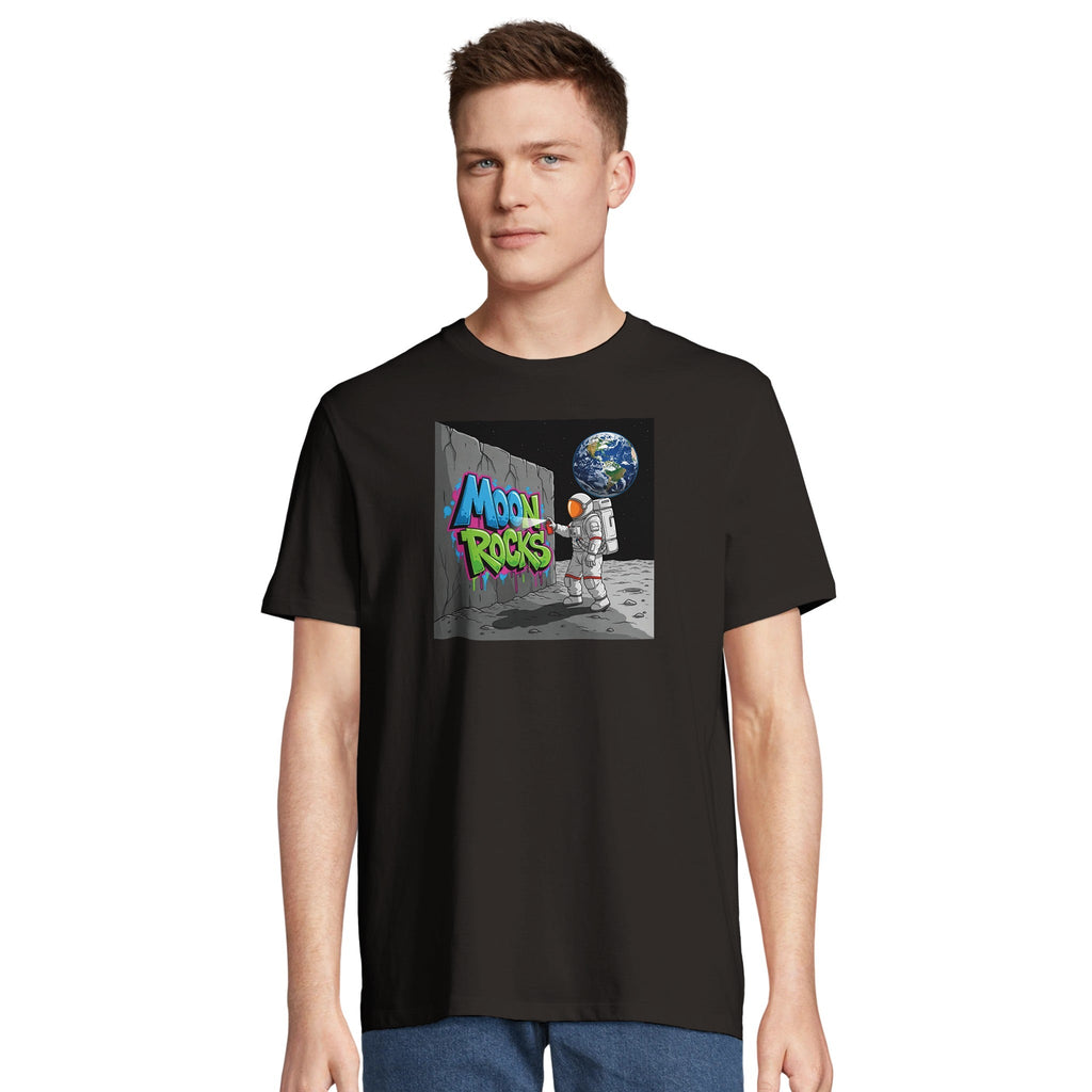 Moon Rocks Graffiti Tee/Galactic Style/Sustainable-Organic-Cotton-Apparel