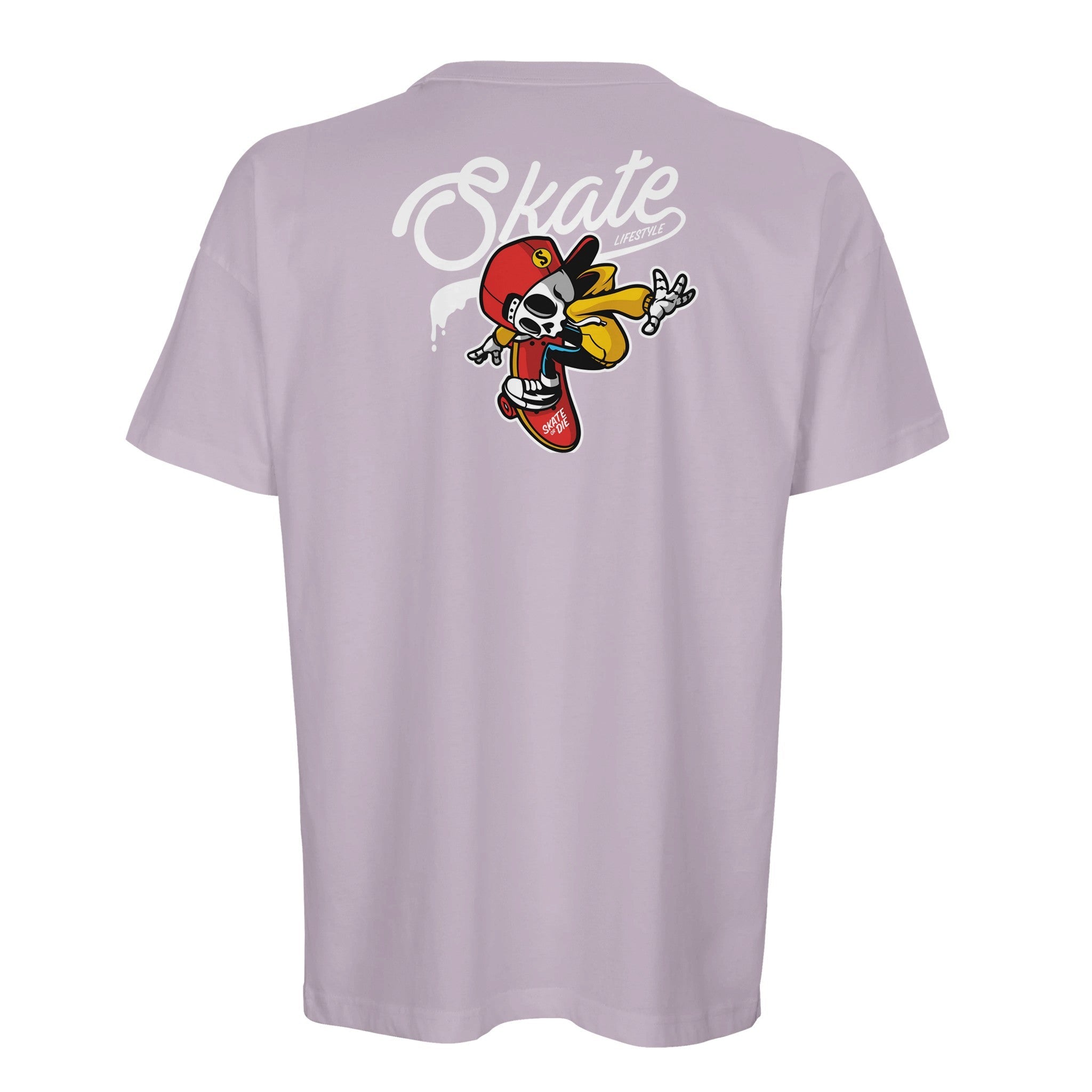 Organic Oversized T-shirt /Skate or Die Skull Graphic Tee