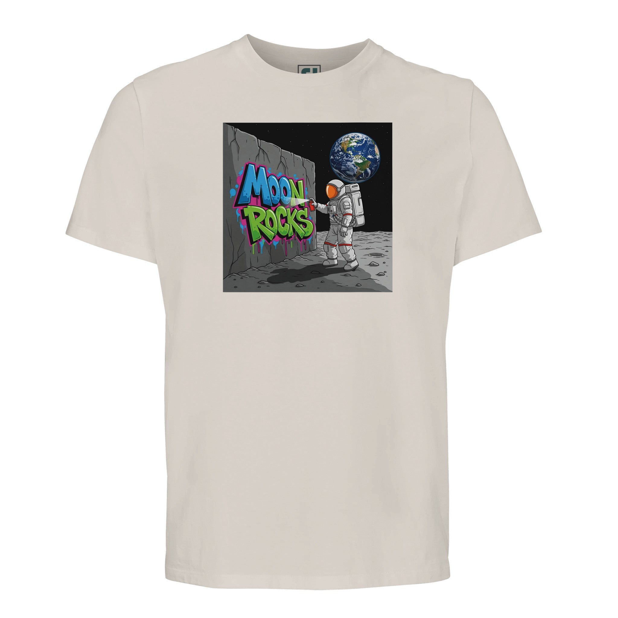 Moon Rocks Graffiti Tee/Galactic Style/Sustainable-Organic-Cotton-Apparel