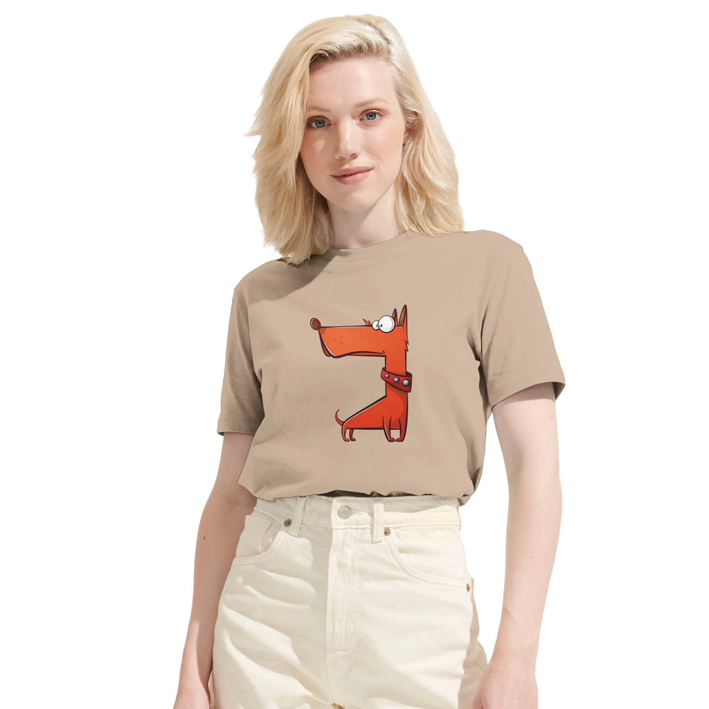 100% Organic Unisex T-shirt/Funny-Orange-Dog2