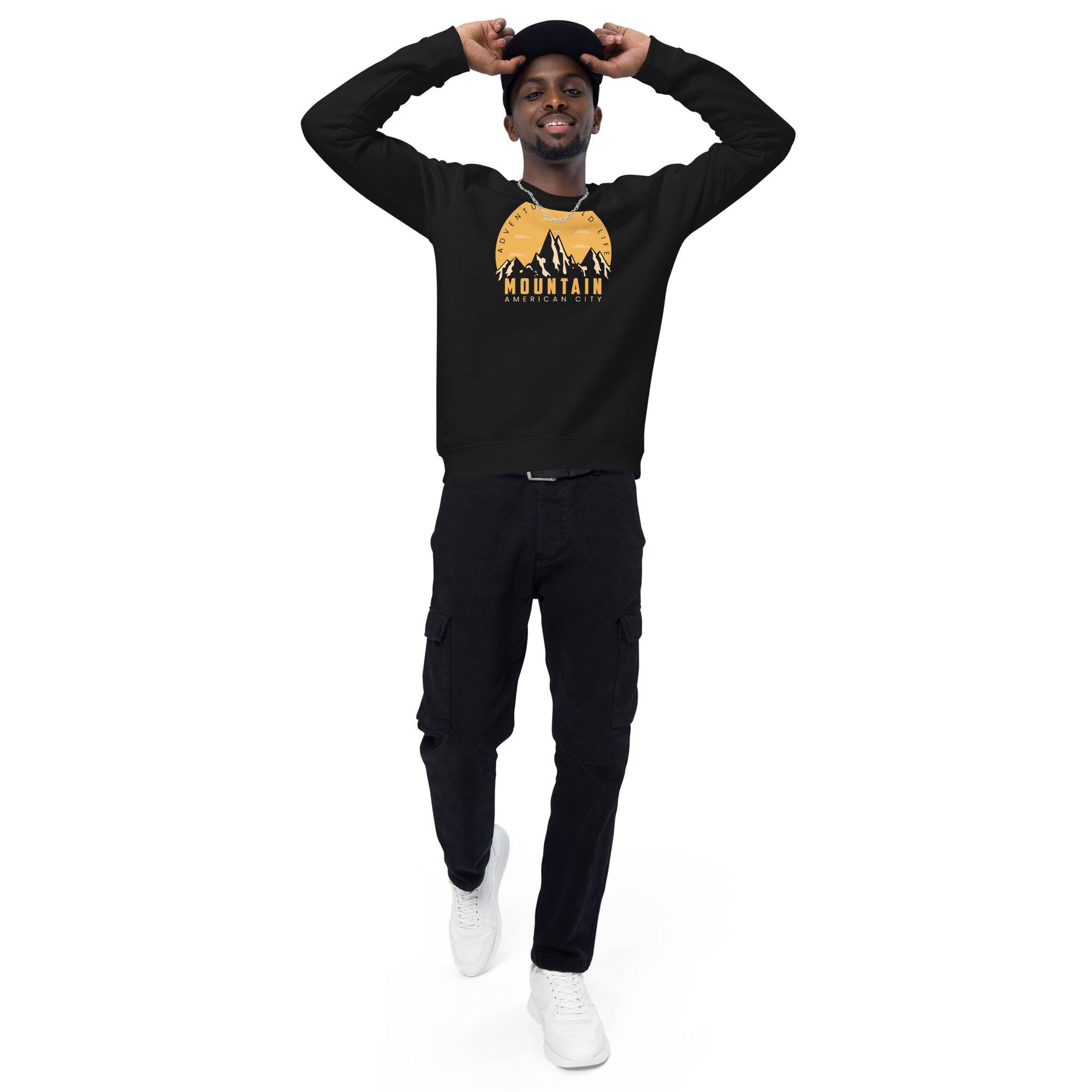 Unisex organic sweatshirt/Adventure-Mountains