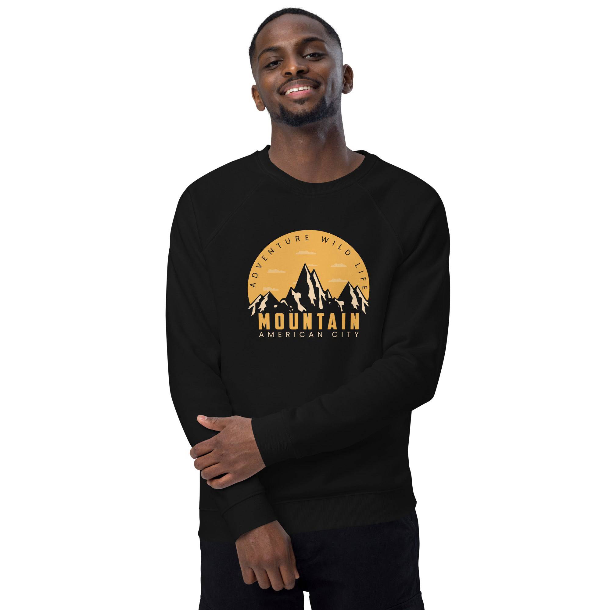 Unisex organic sweatshirt/Adventure-Mountains