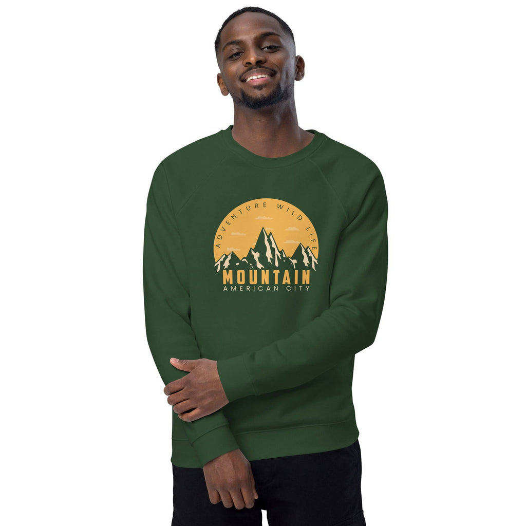 Unisex organic sweatshirt/Adventure-Mountains