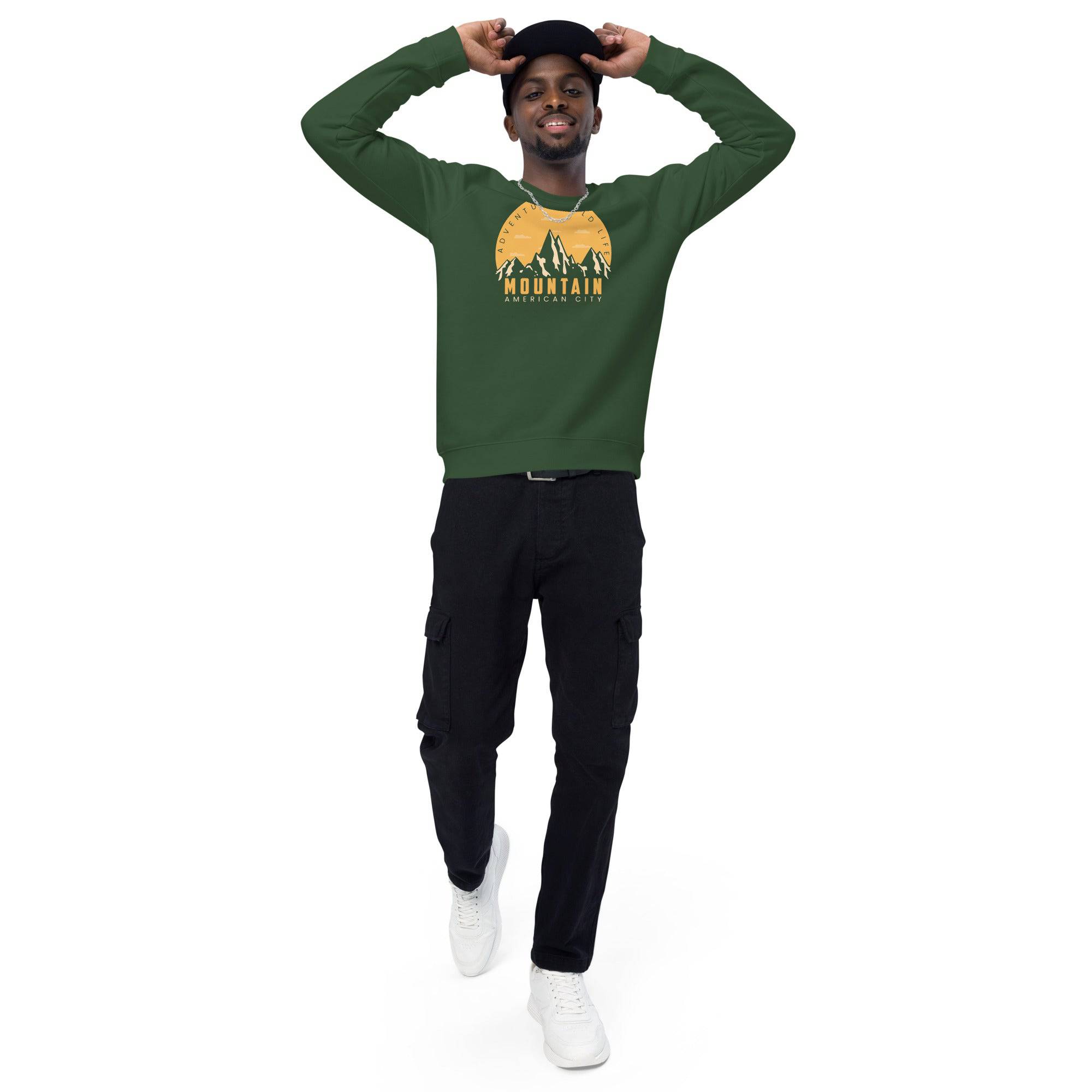 Unisex organic sweatshirt/Adventure-Mountains