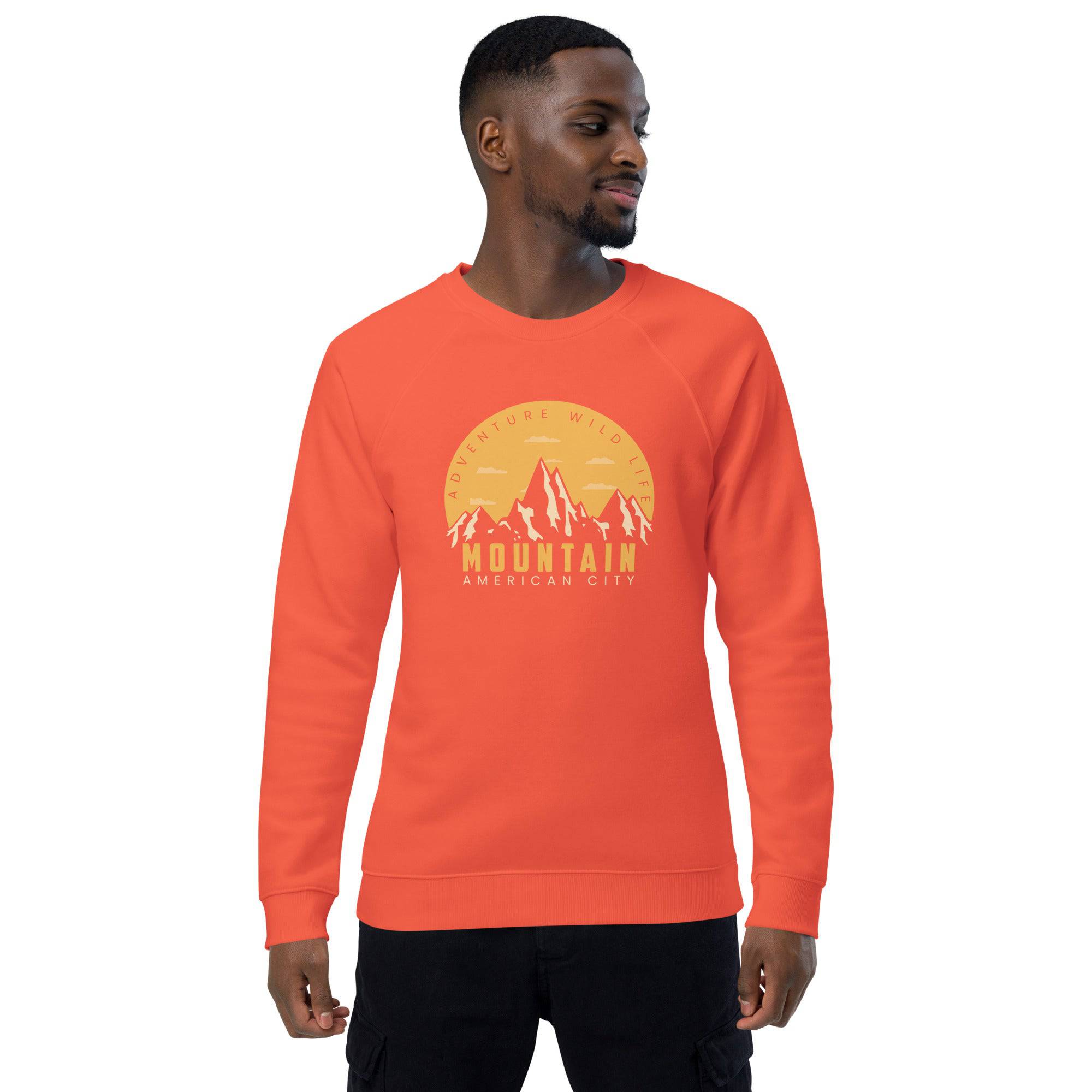 Unisex organic sweatshirt/Adventure-Mountains