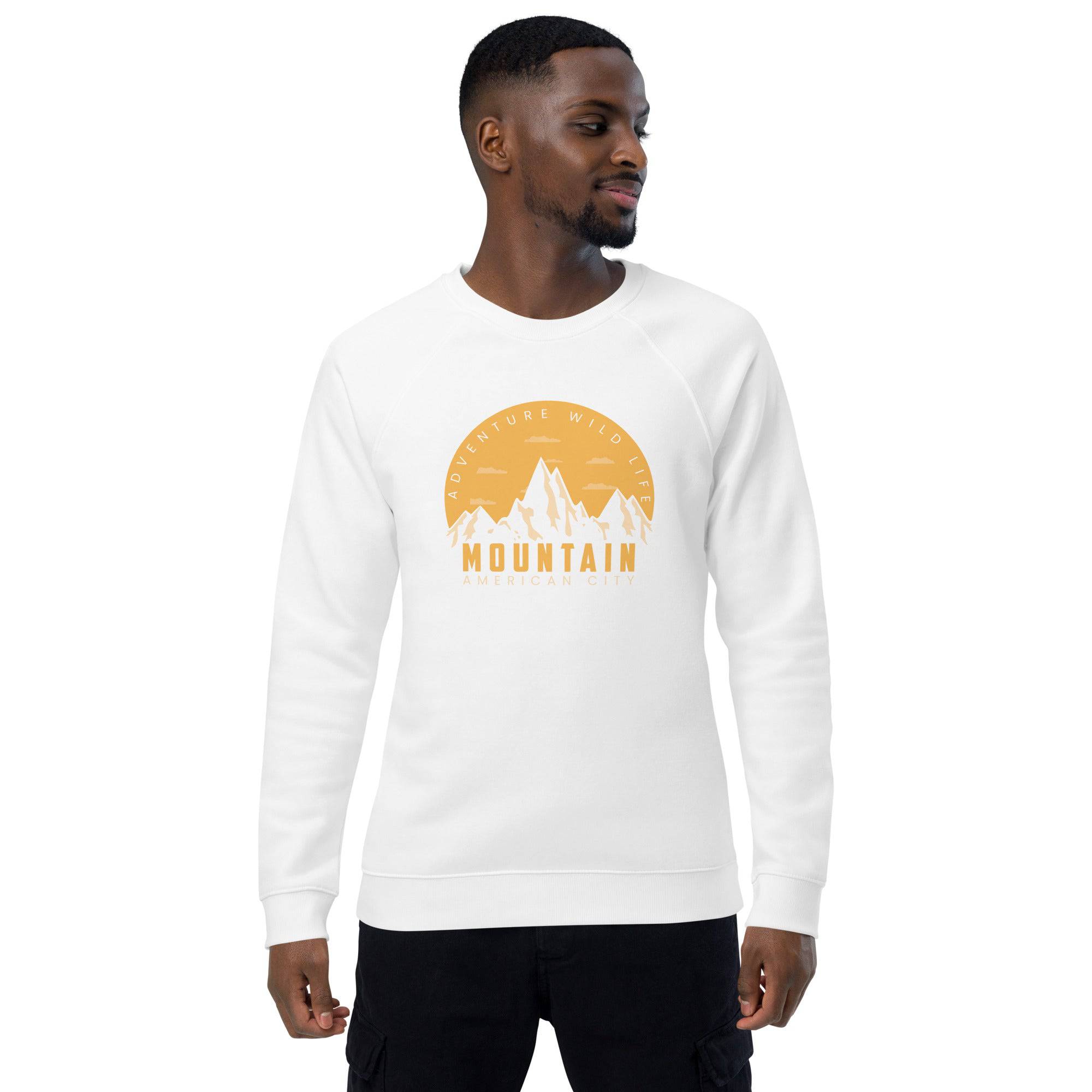 Unisex organic sweatshirt/Adventure-Mountains