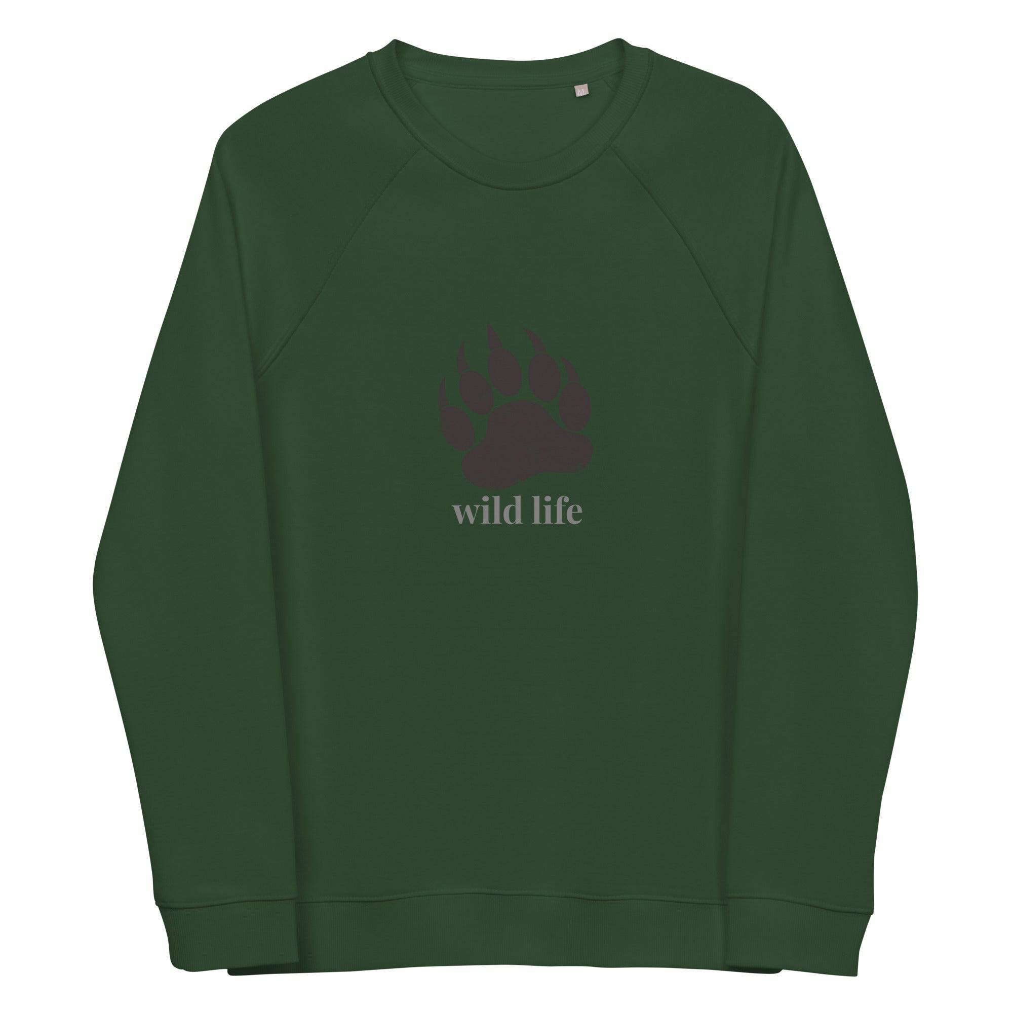Unisex organic sweatshirt/Bear-Paw-Wild-Life