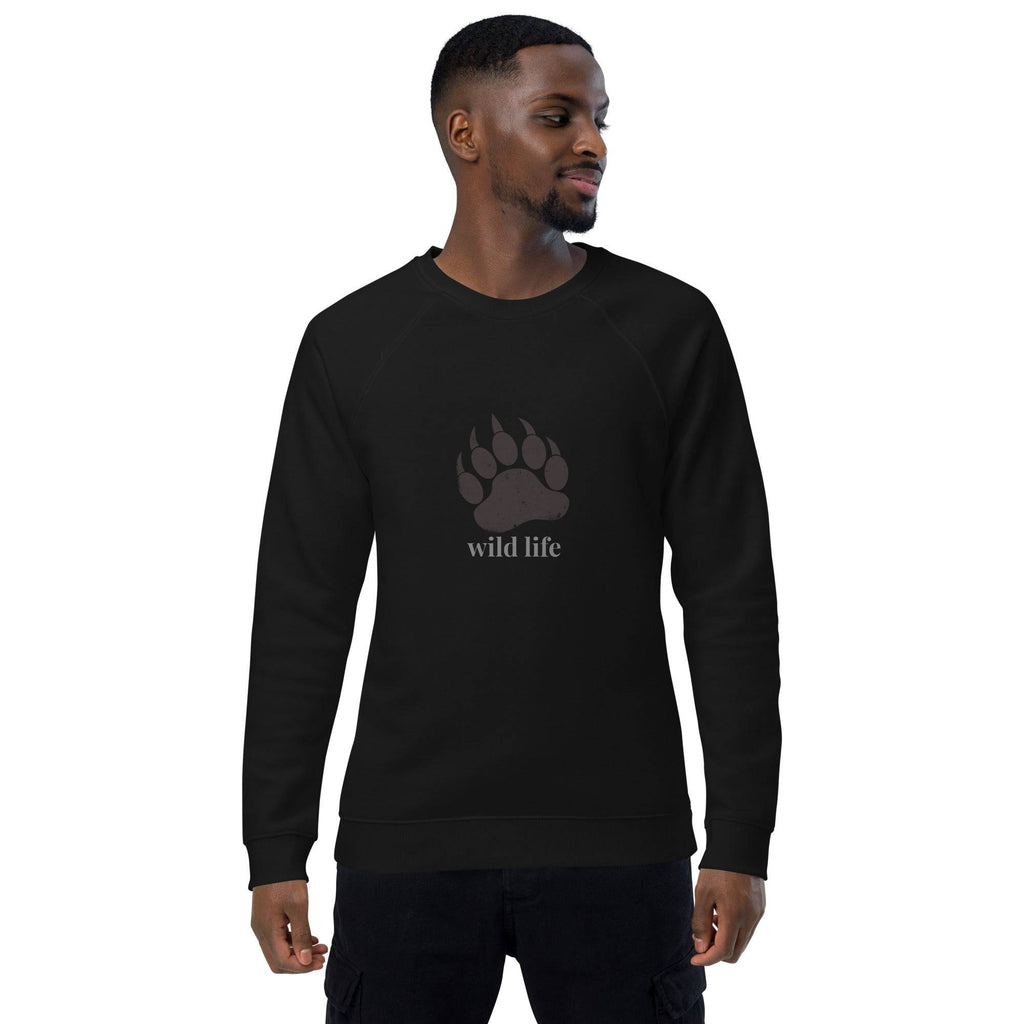Unisex organic sweatshirt/Bear-Paw-Wild-Life