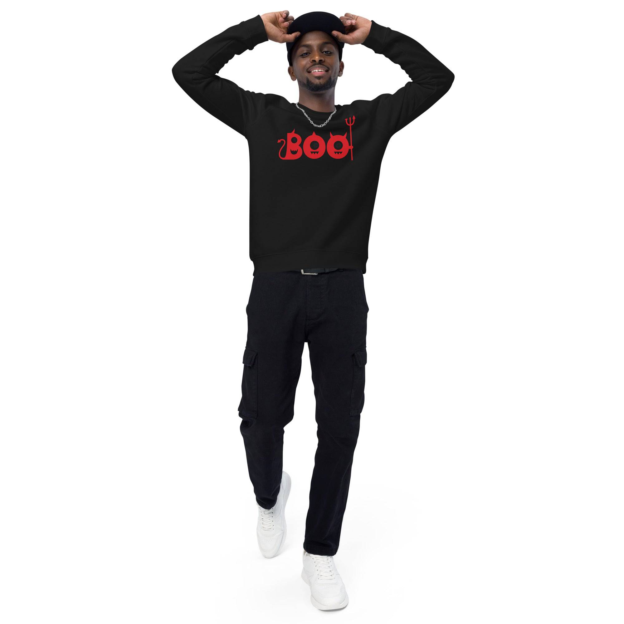 Unisex Organic Sweatshirt/Boo-Halloween