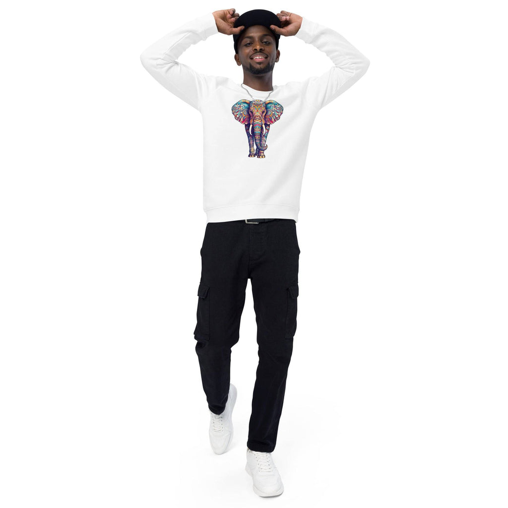 Unisex organic sweatshirt/Coloful-Elephant